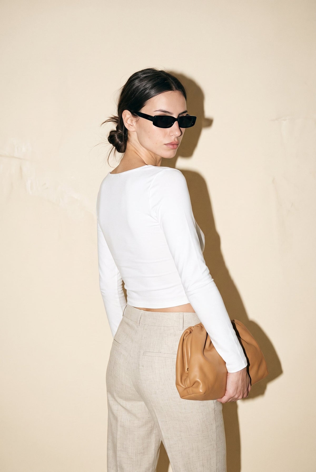 V-Neck Long Sleeve Crop Top The Latest Scoop