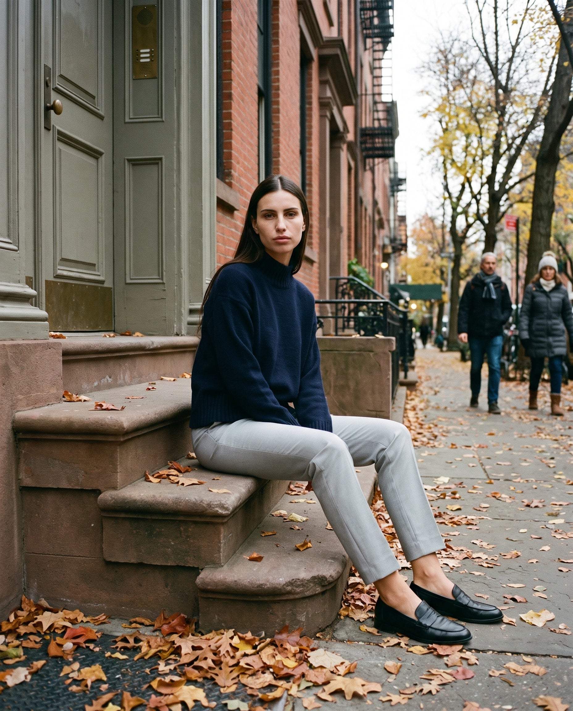 Wool Blend Mock Neck Sweater