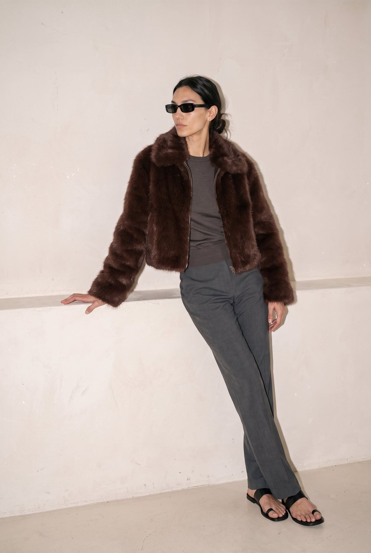 Cropped Faux Fur Jacket The Latest Scoop