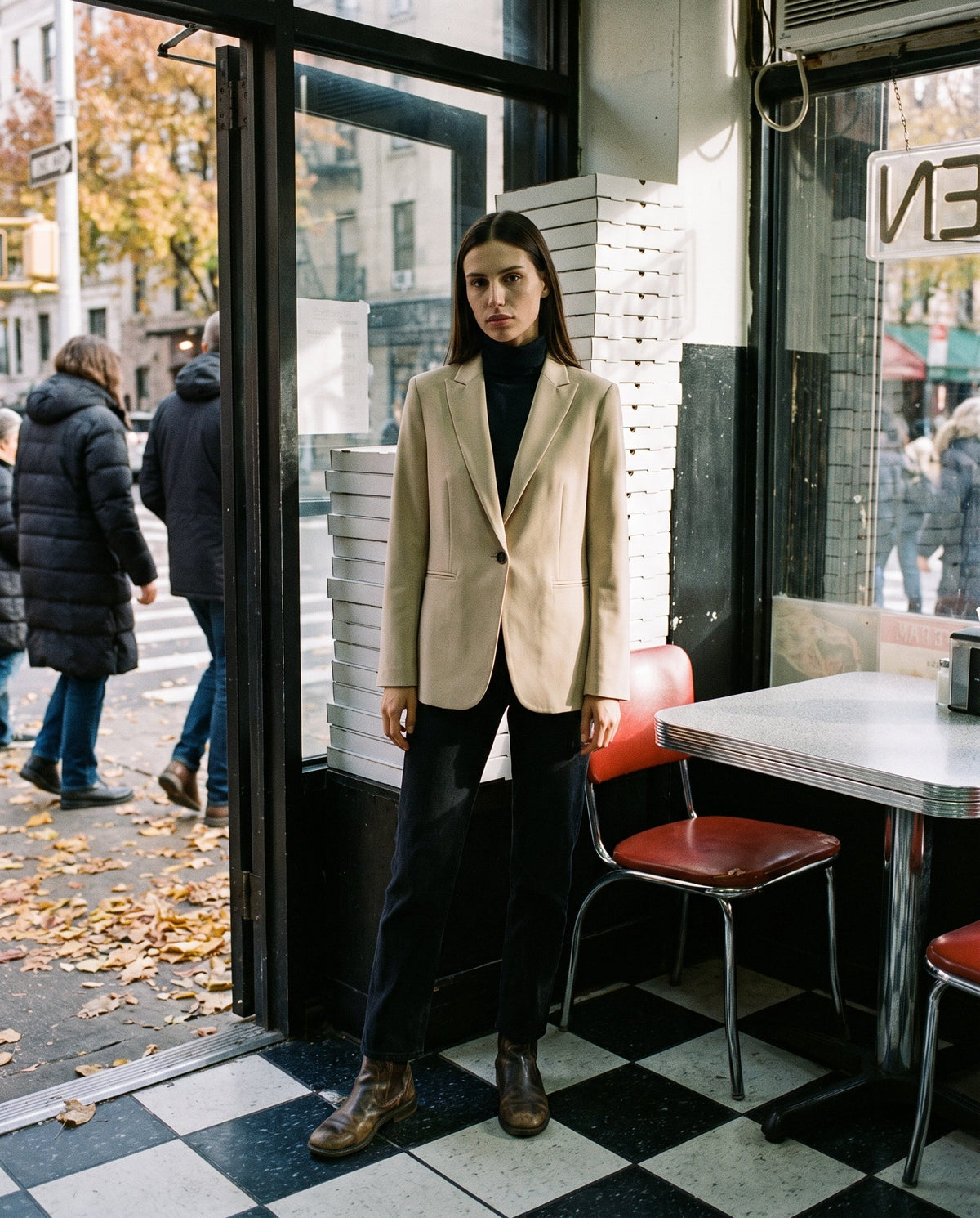 Corinne Blazer Oatmeal Soaked