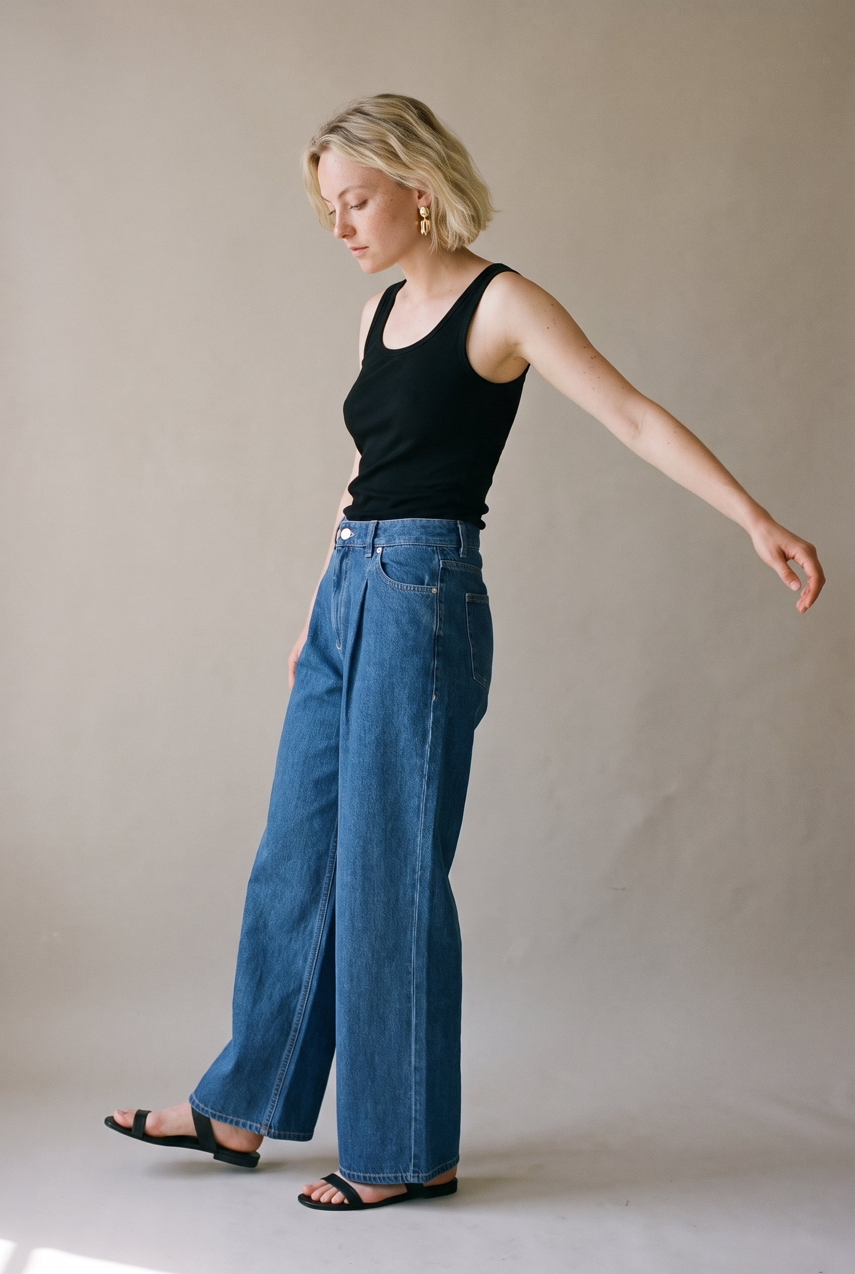 Isabel Wide Leg Mid-Taille 32 North Beach