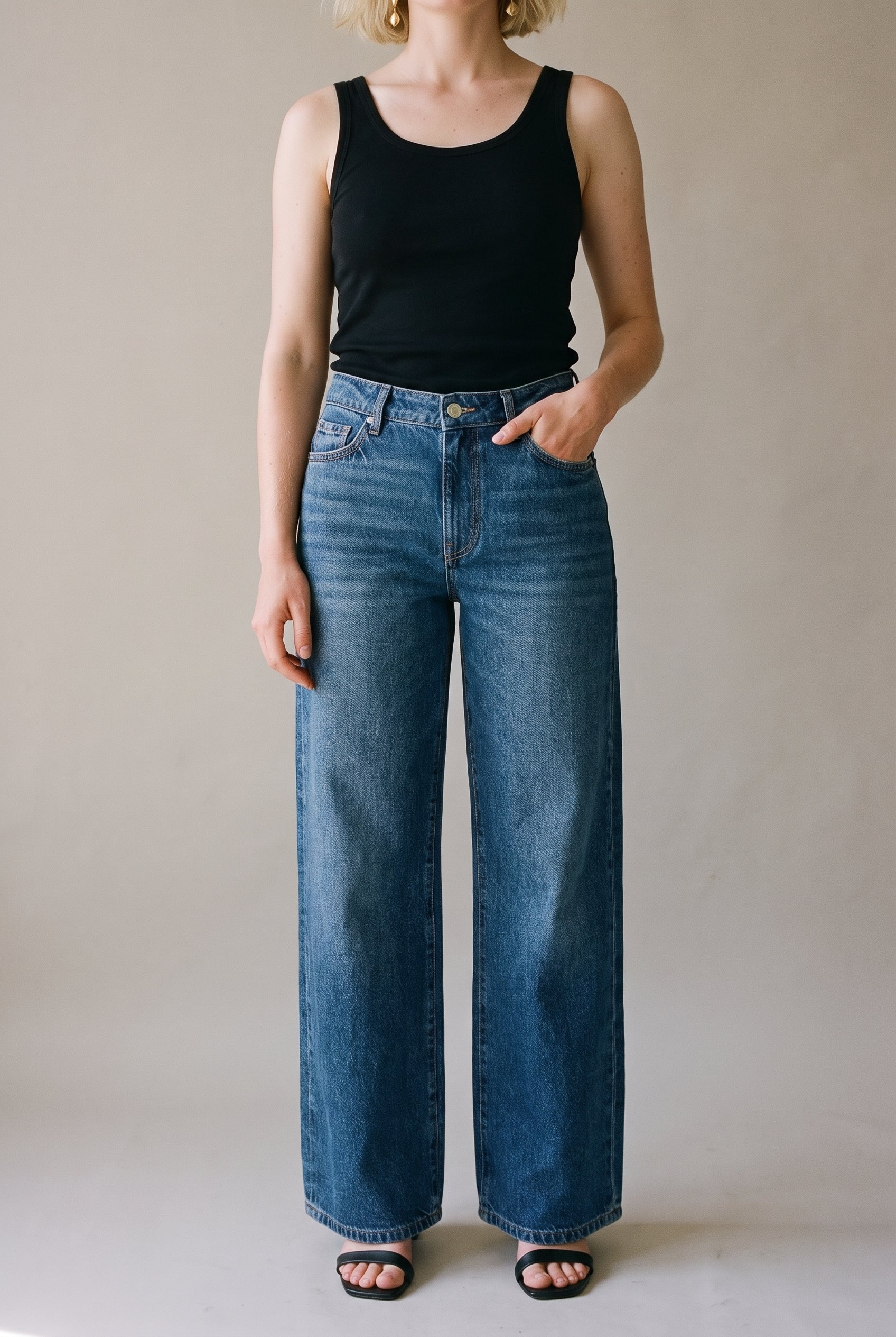CJU taille mi-haute jambes larges
