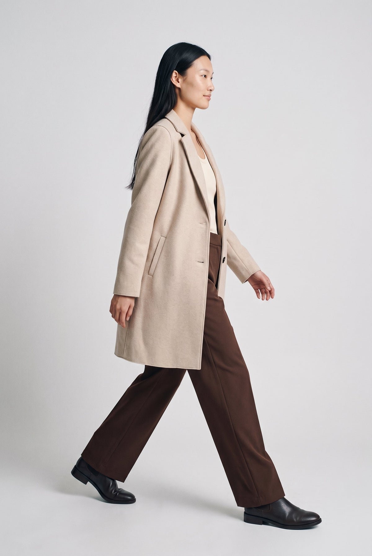 Onlcarrie Bonded Coat Otw Noos Humus Melange Only