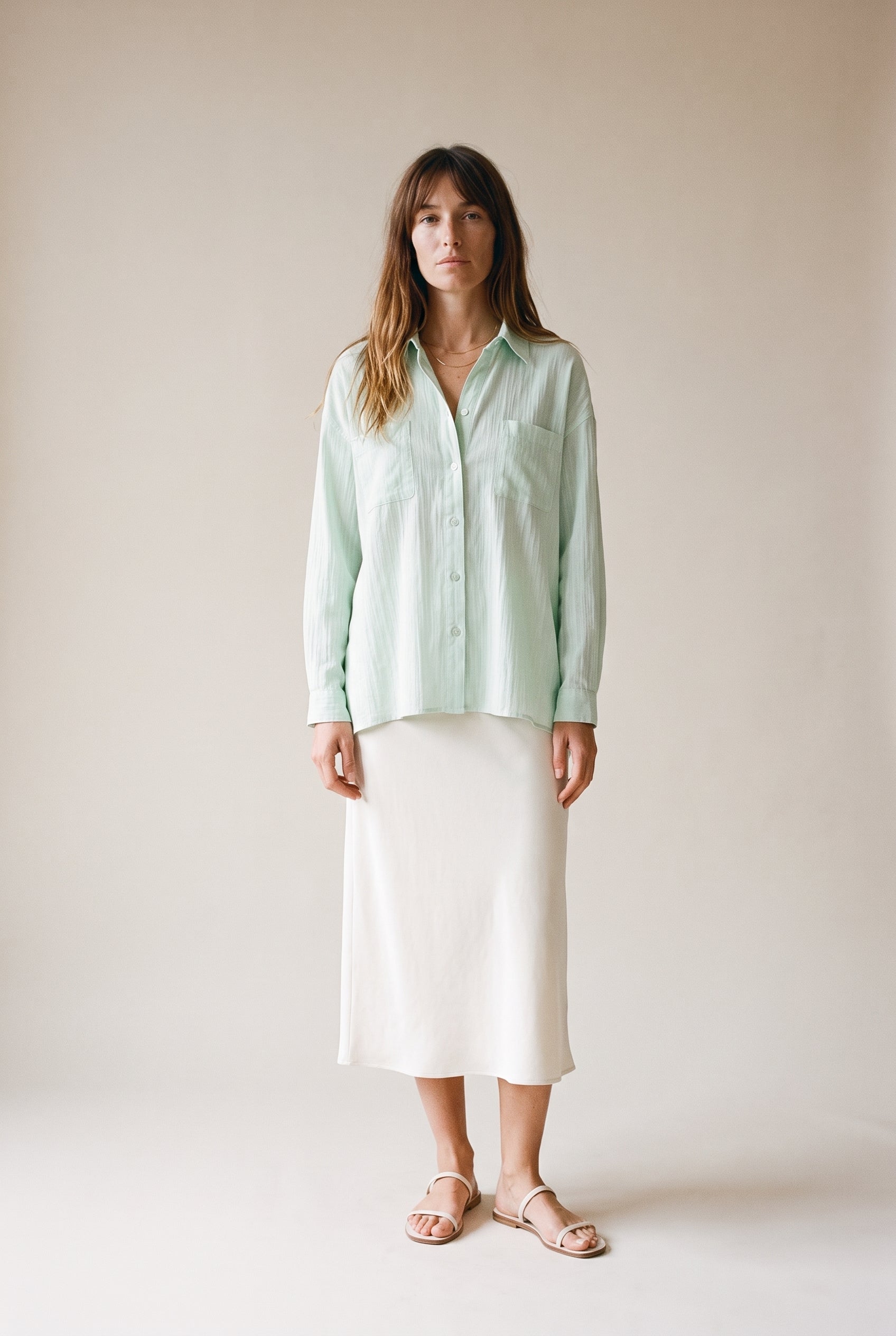 Buttondown Basic Cotton Shirts Mint