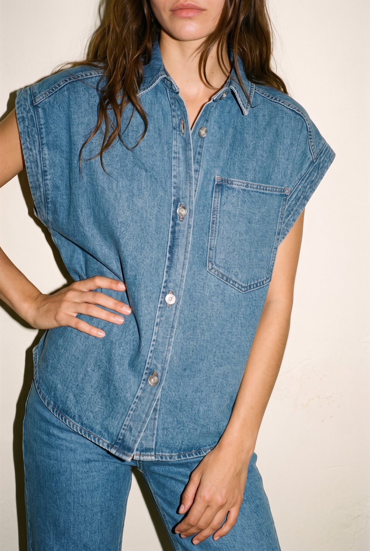 Sladabella Shirt Light Blue Denim Soaked