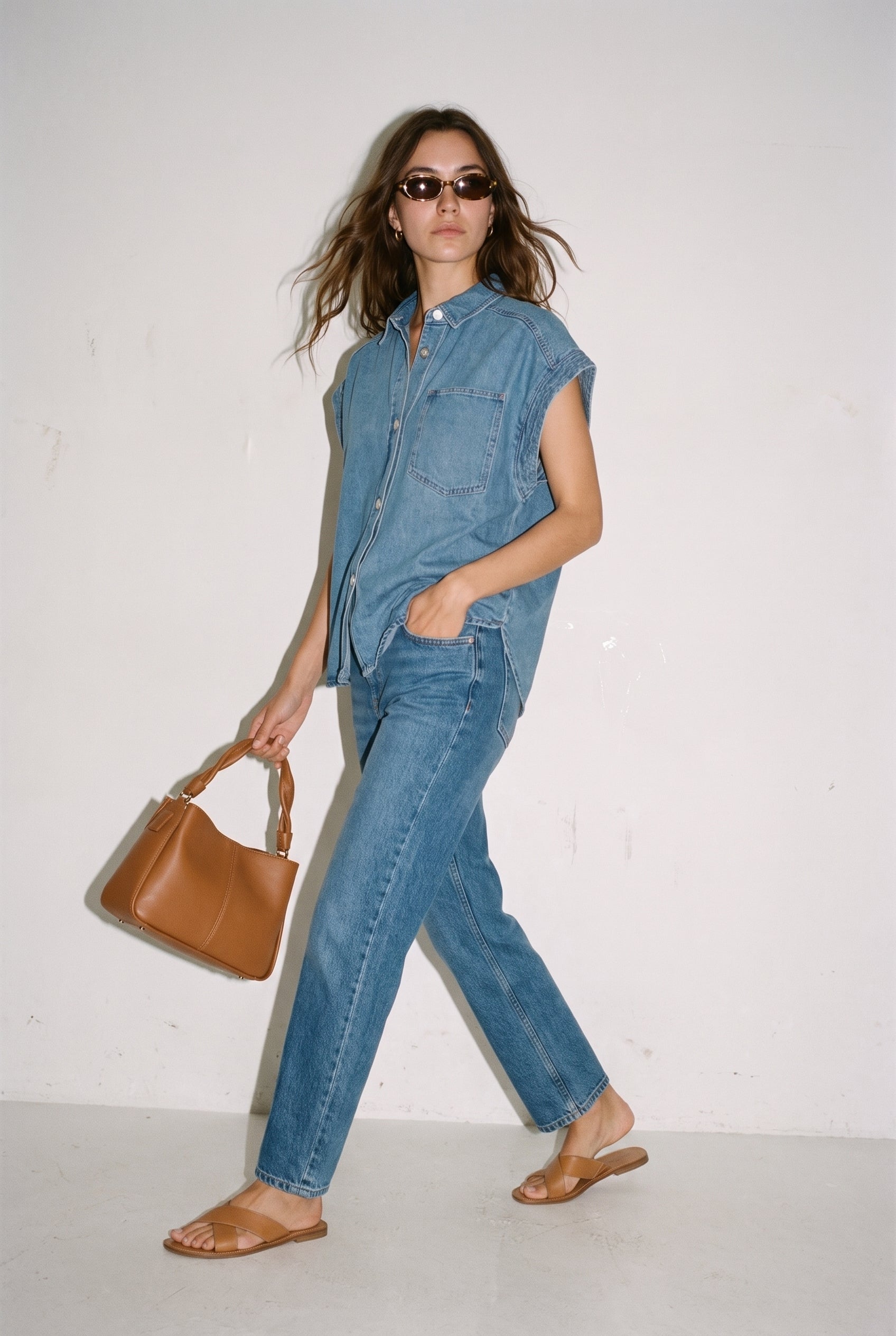 Sladabella Shirt Light Blue Denim Soaked