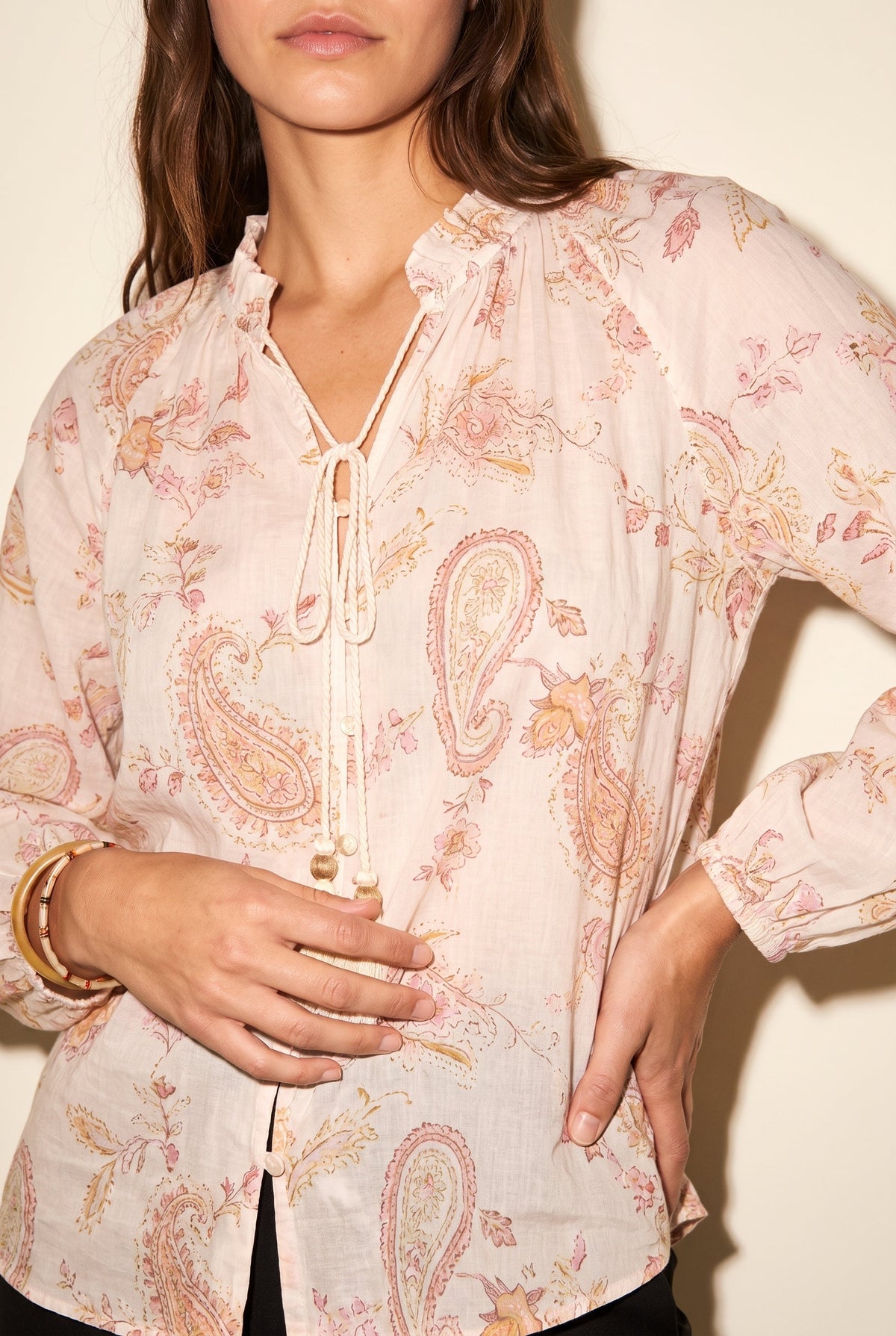 Printed Tassel Blouse Print 12 Rue Collette
