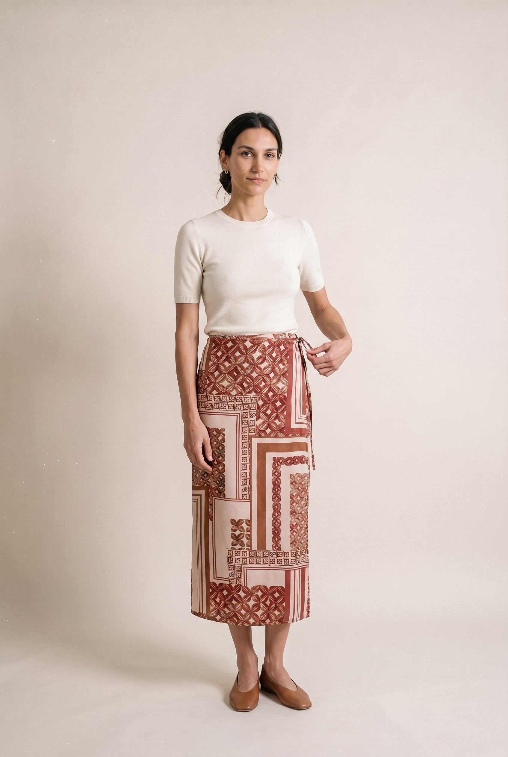 Printed Ankle Length Skirt