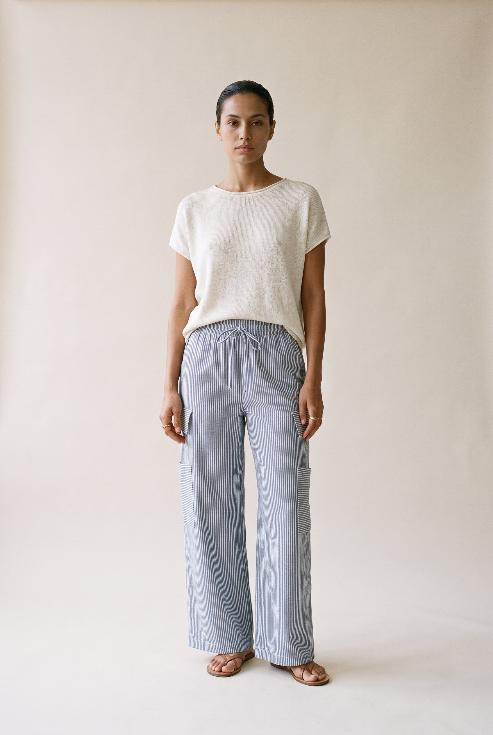 Finn Pant Navy Stripe