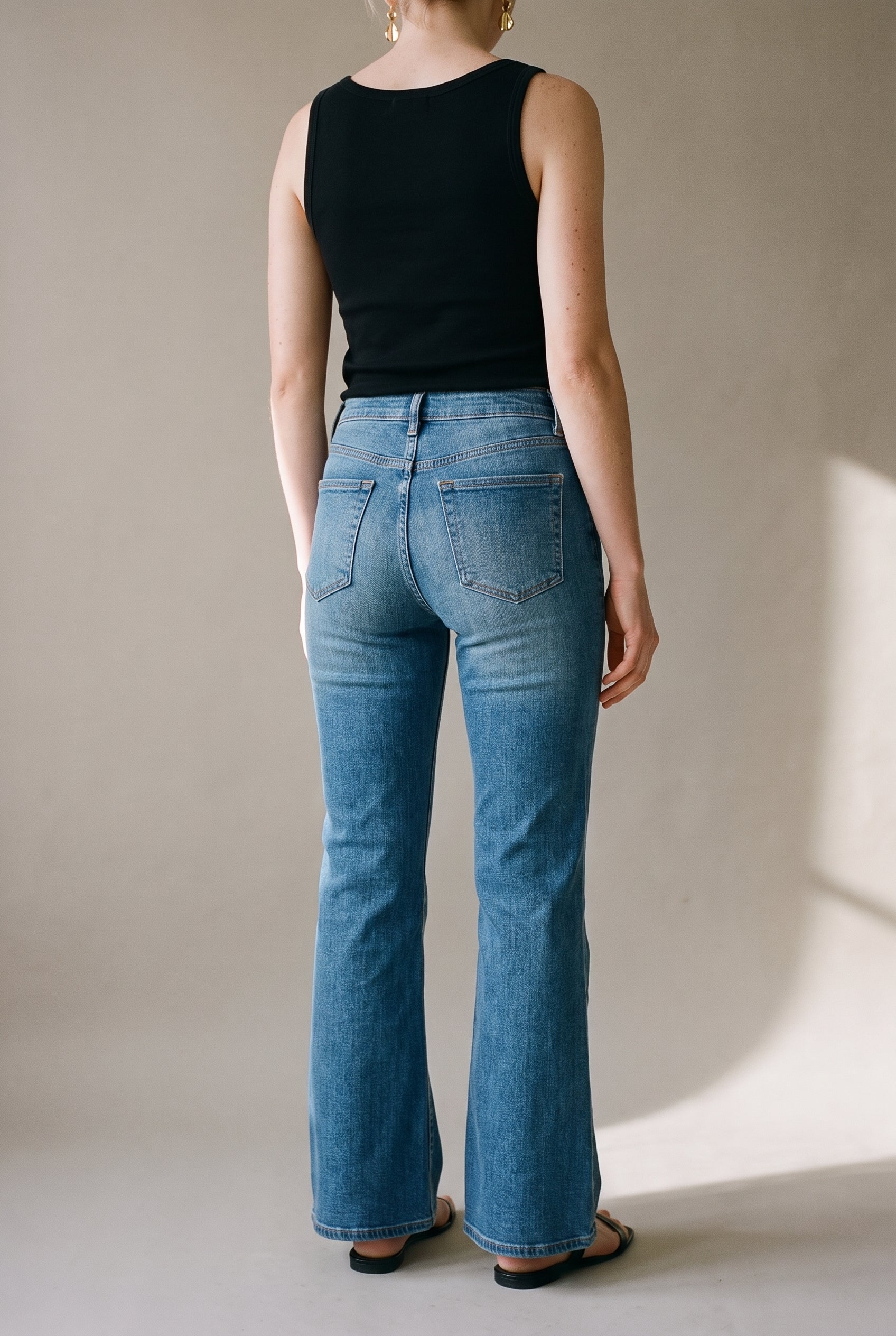 Wide Flare Denim Denim Blue