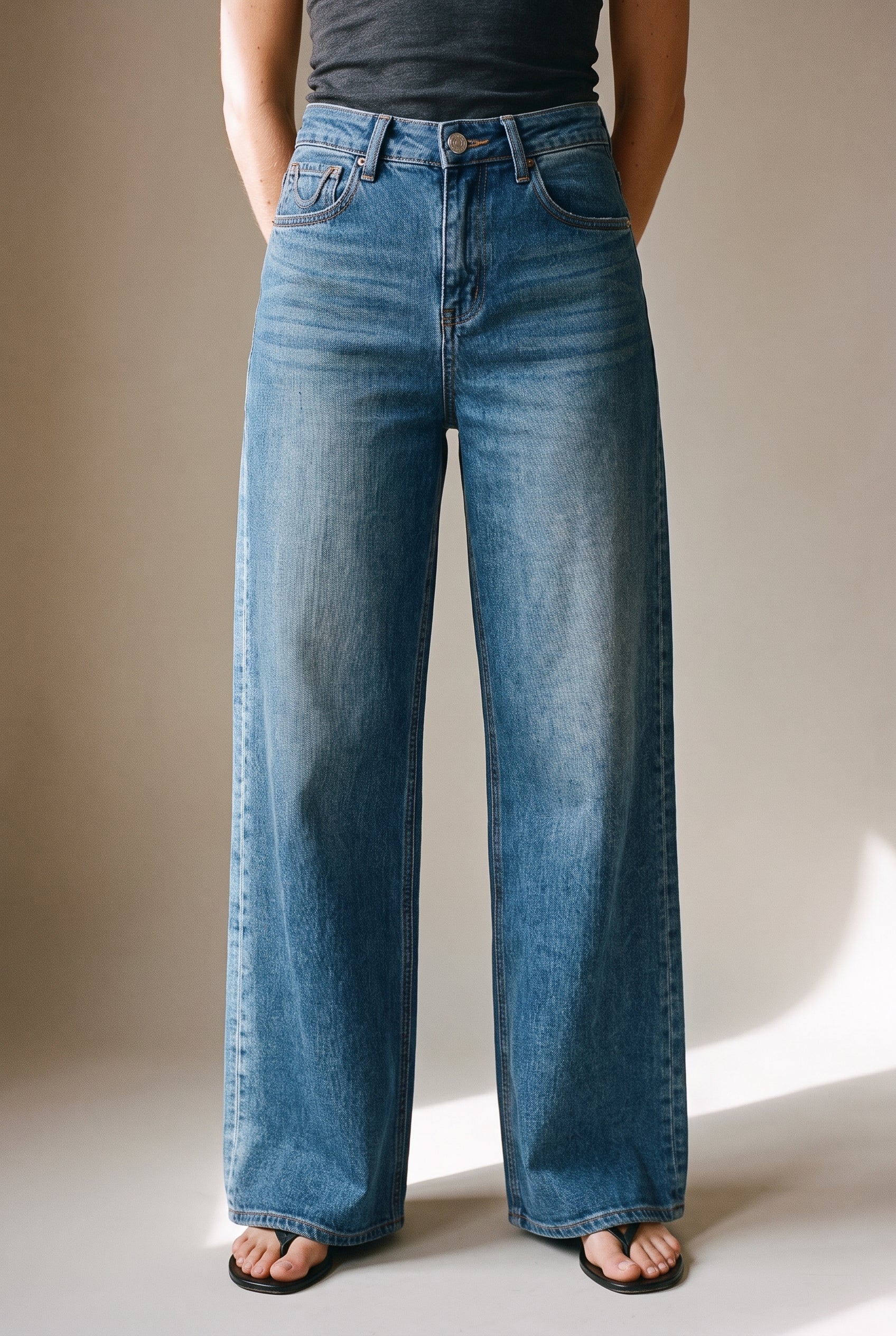 Wide Leg Denim Denim Blue