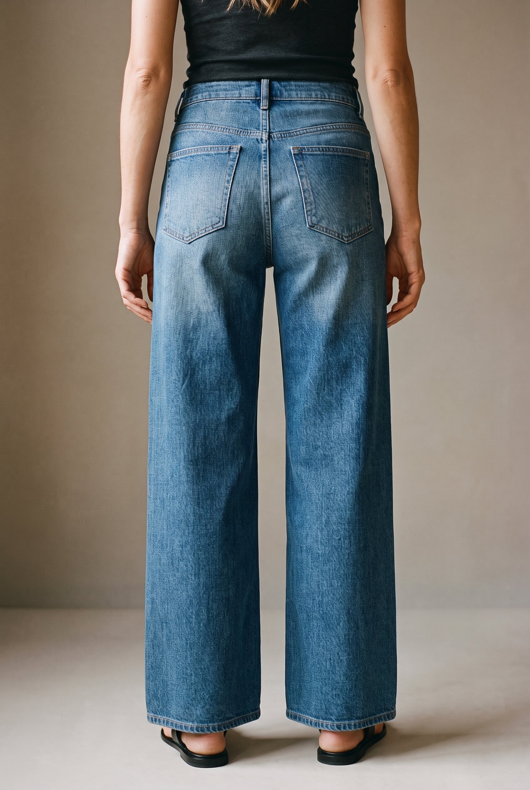 Wide Leg Denim Denim Blue