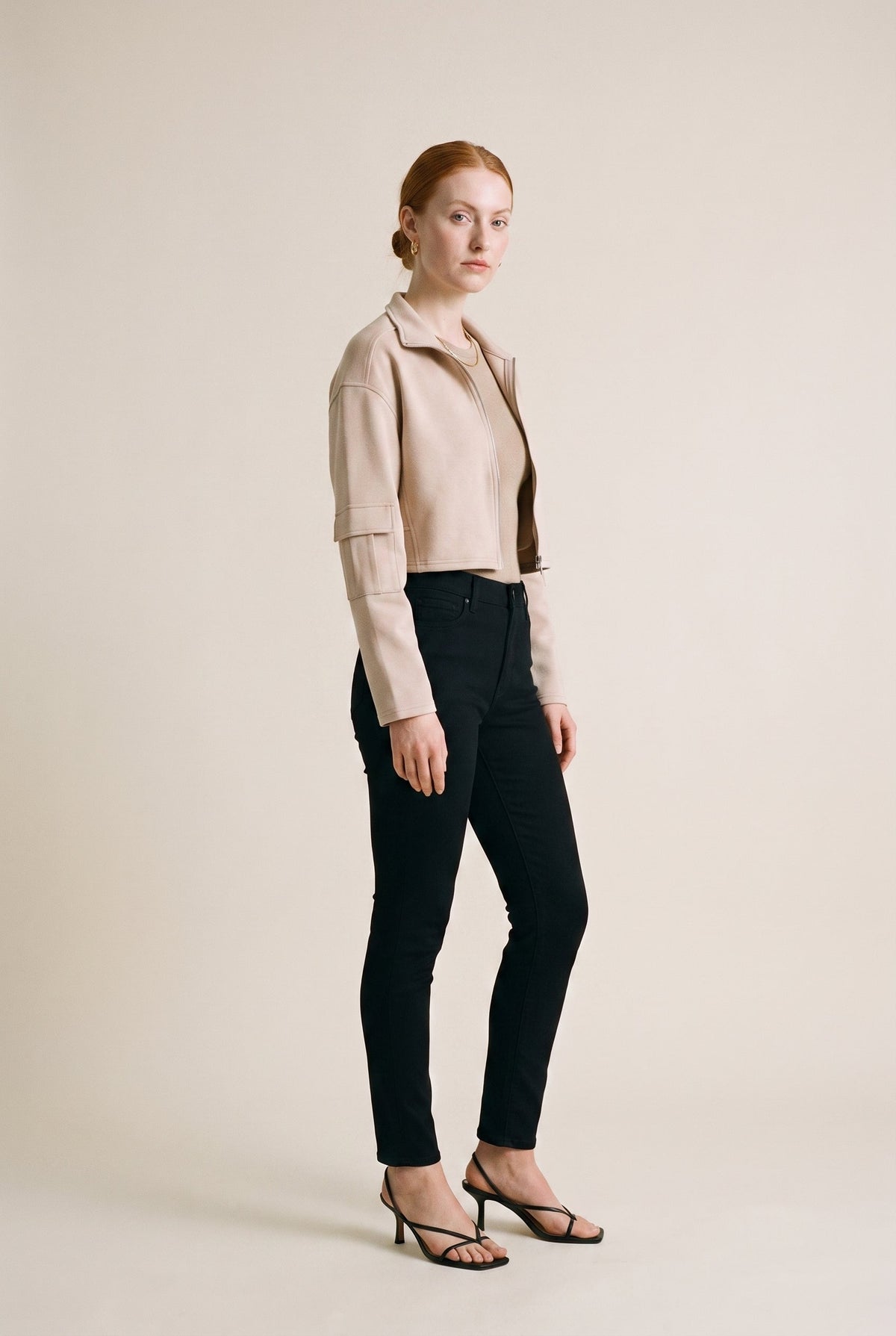Bomber Jacket Beige Slow High