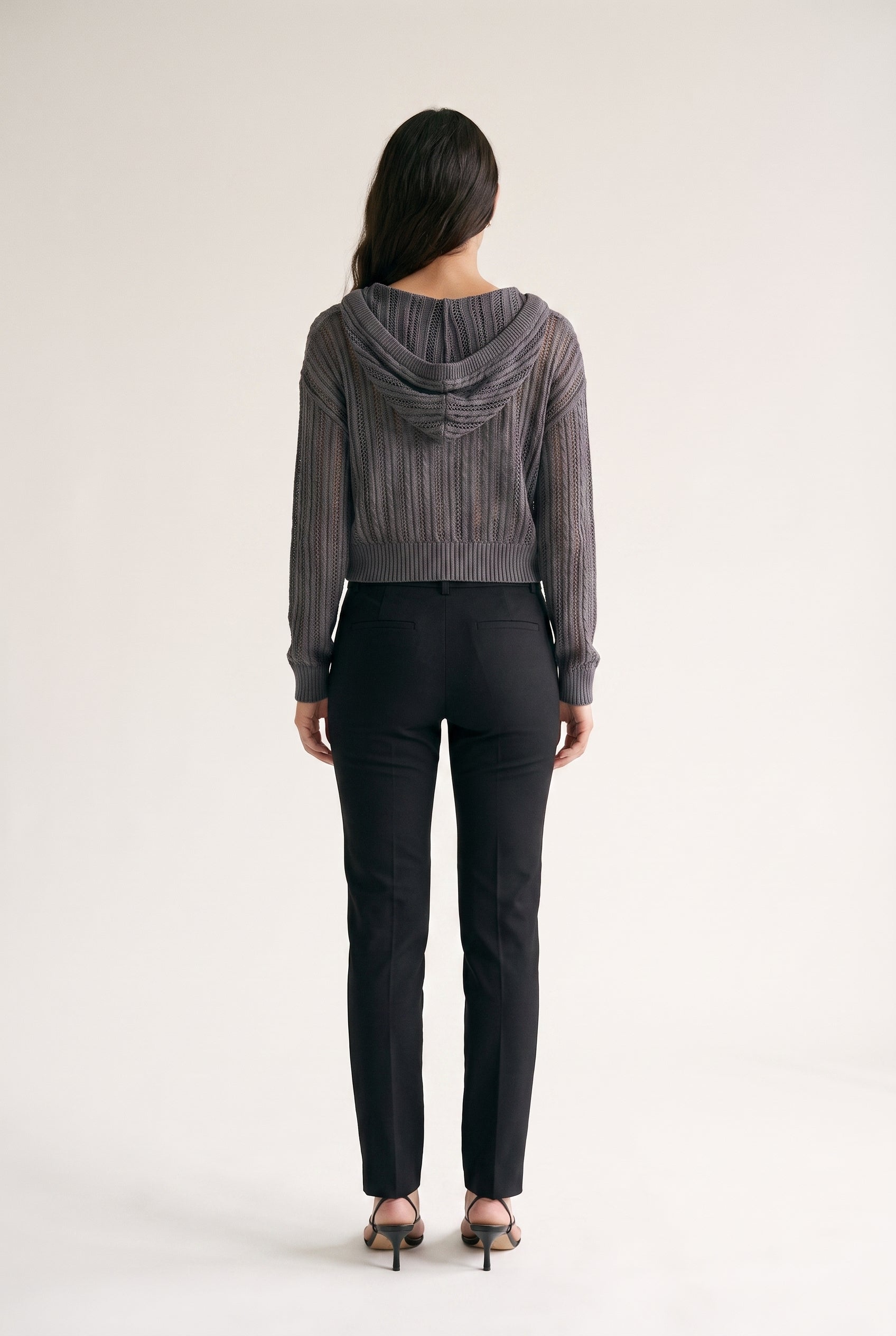 Hooded Zip Top Black