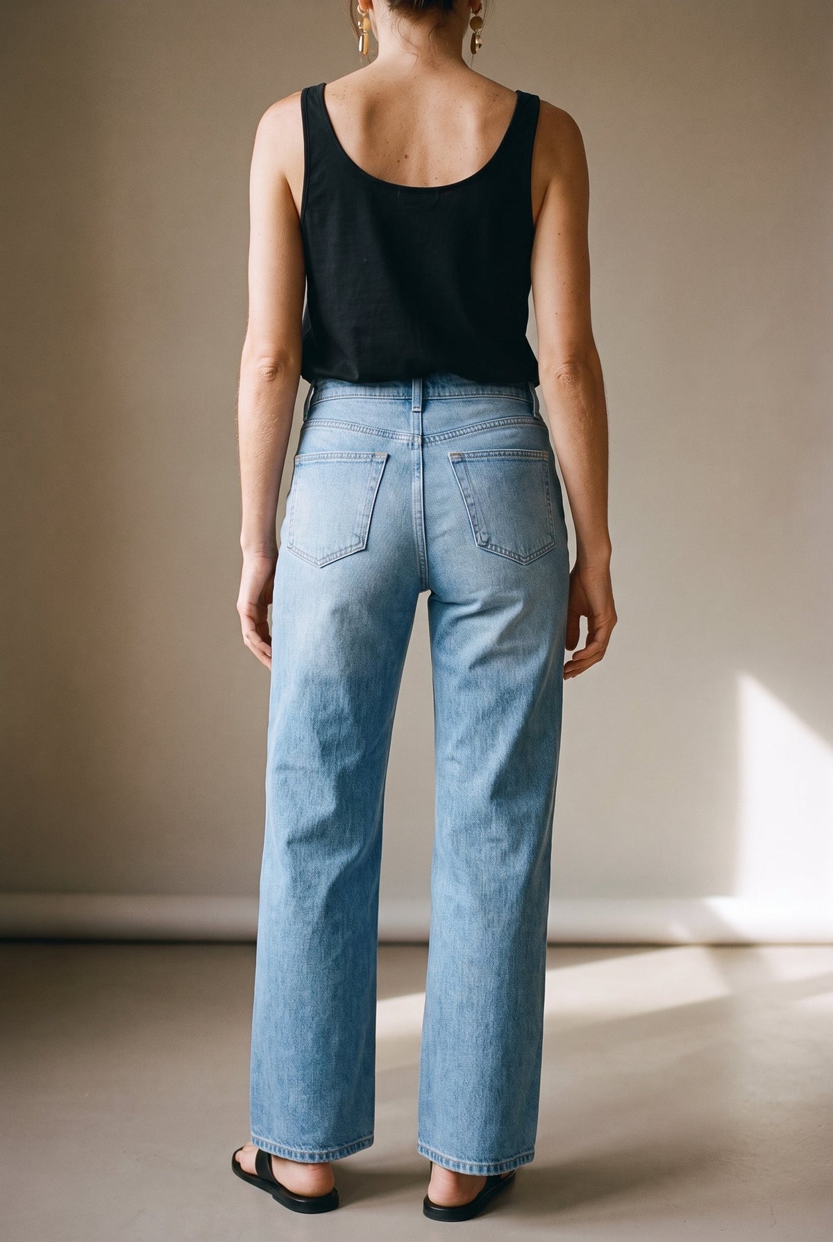 Soft Flare Wide Leg Jeans Denim Blue SLOW HIGH