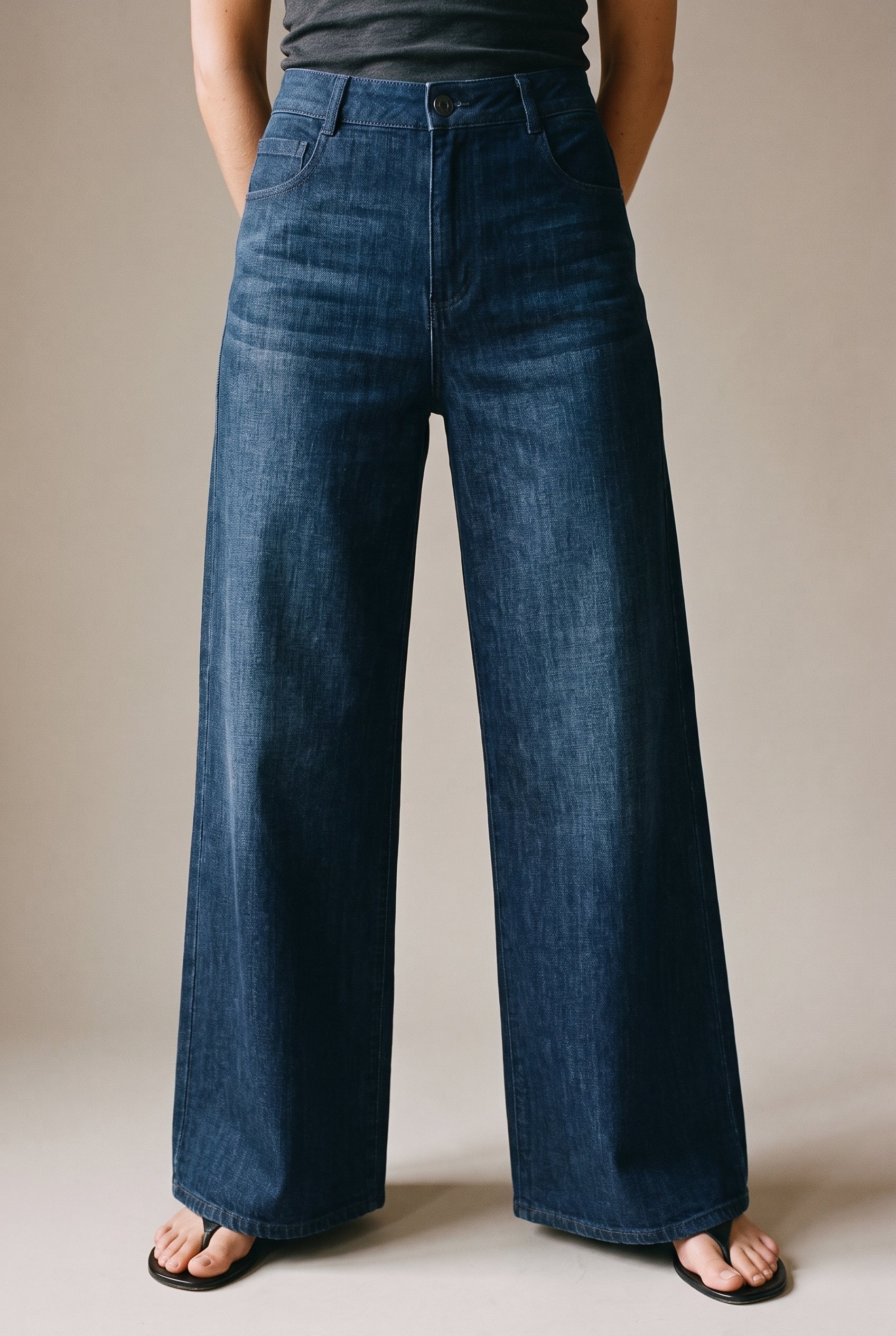Essential Wide Leg Pants Blue