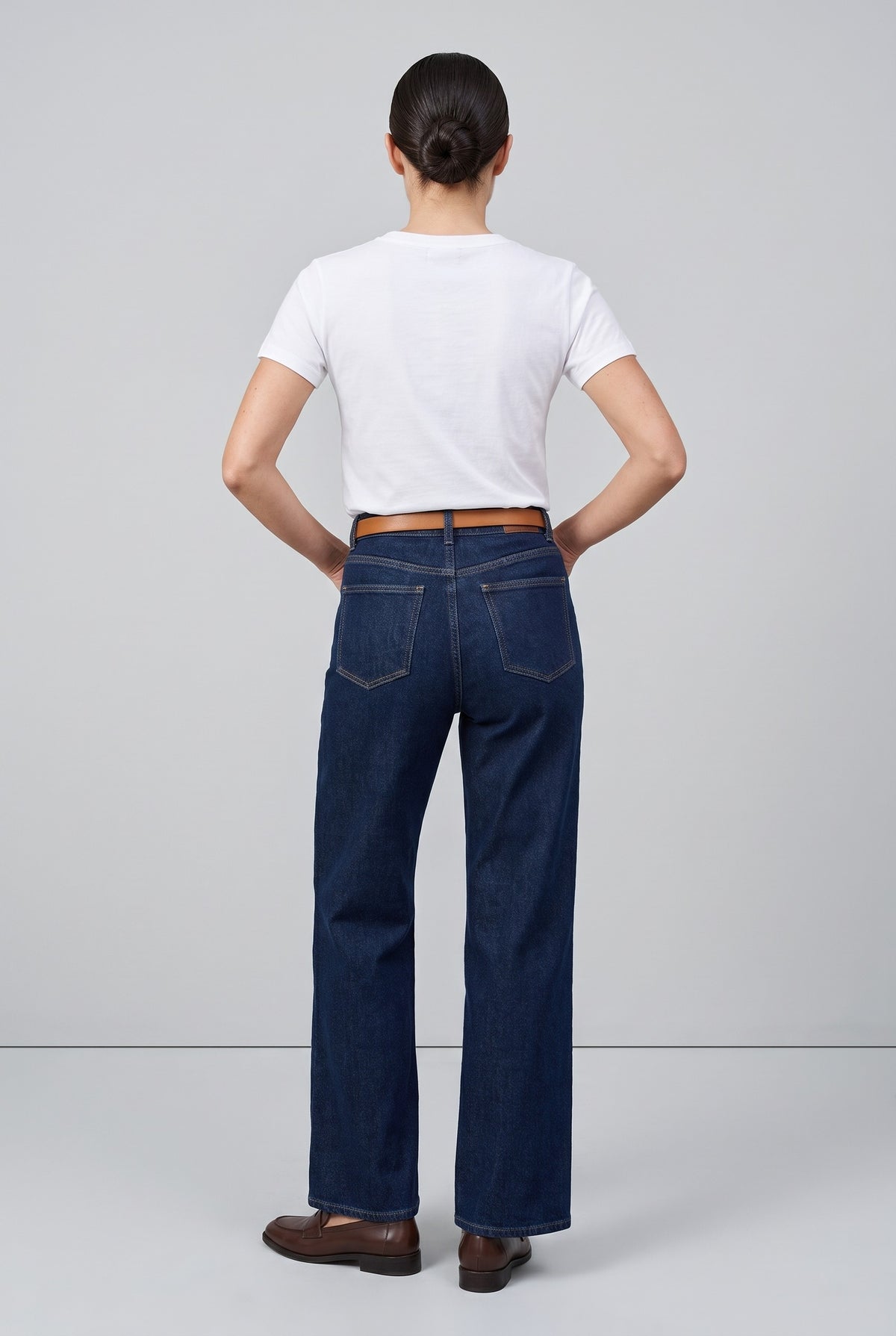 The Californian Slim Wide Leg River Rinse — 064510