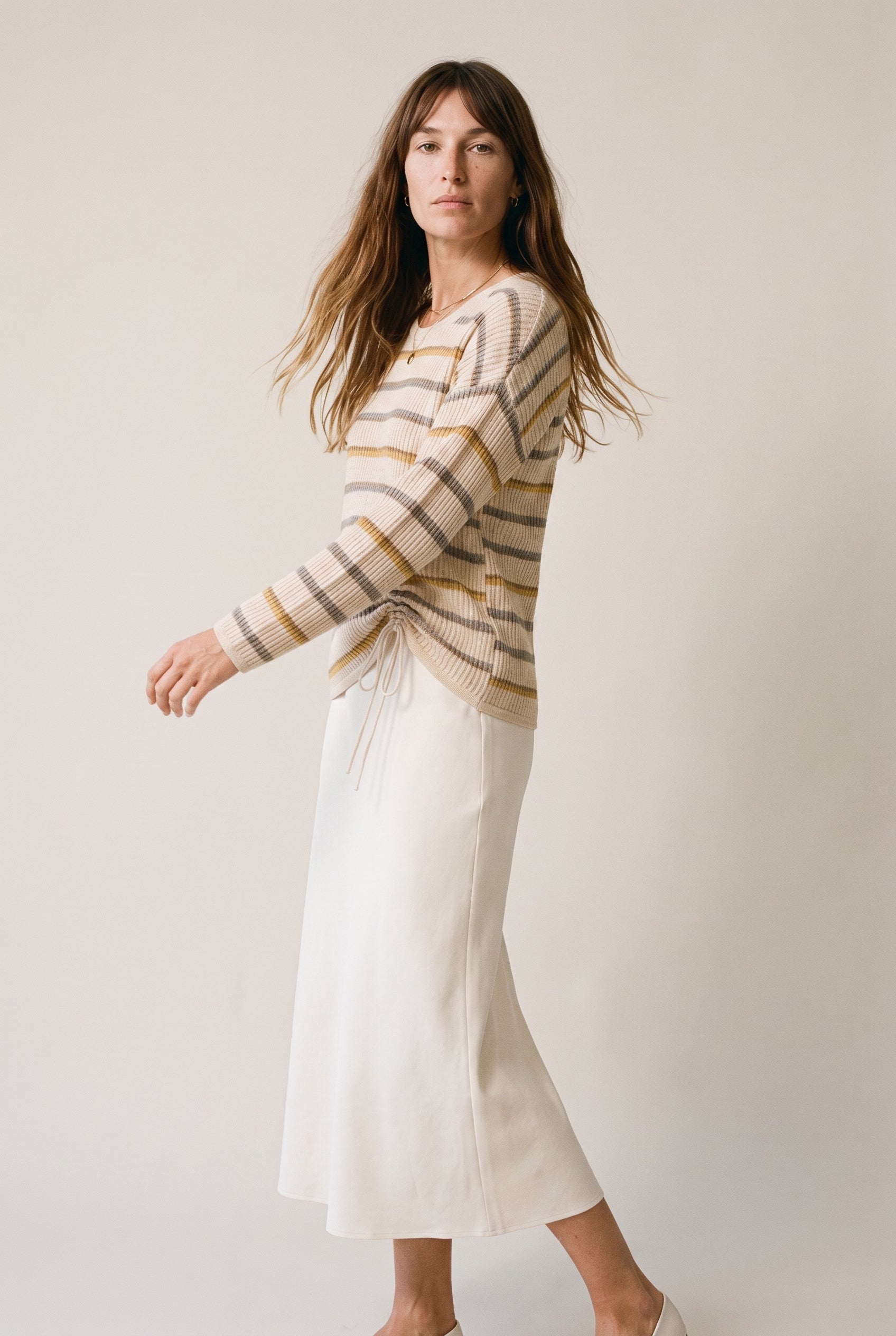 The Relaxed Long Tee – Stripes