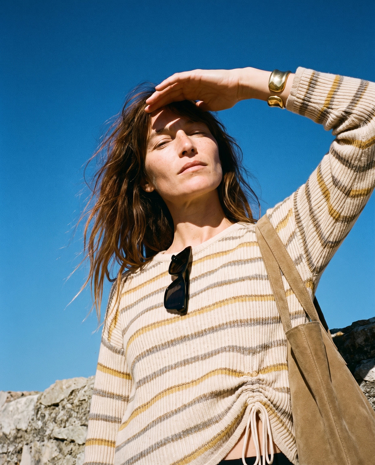 The Relaxed Long Tee – Stripes