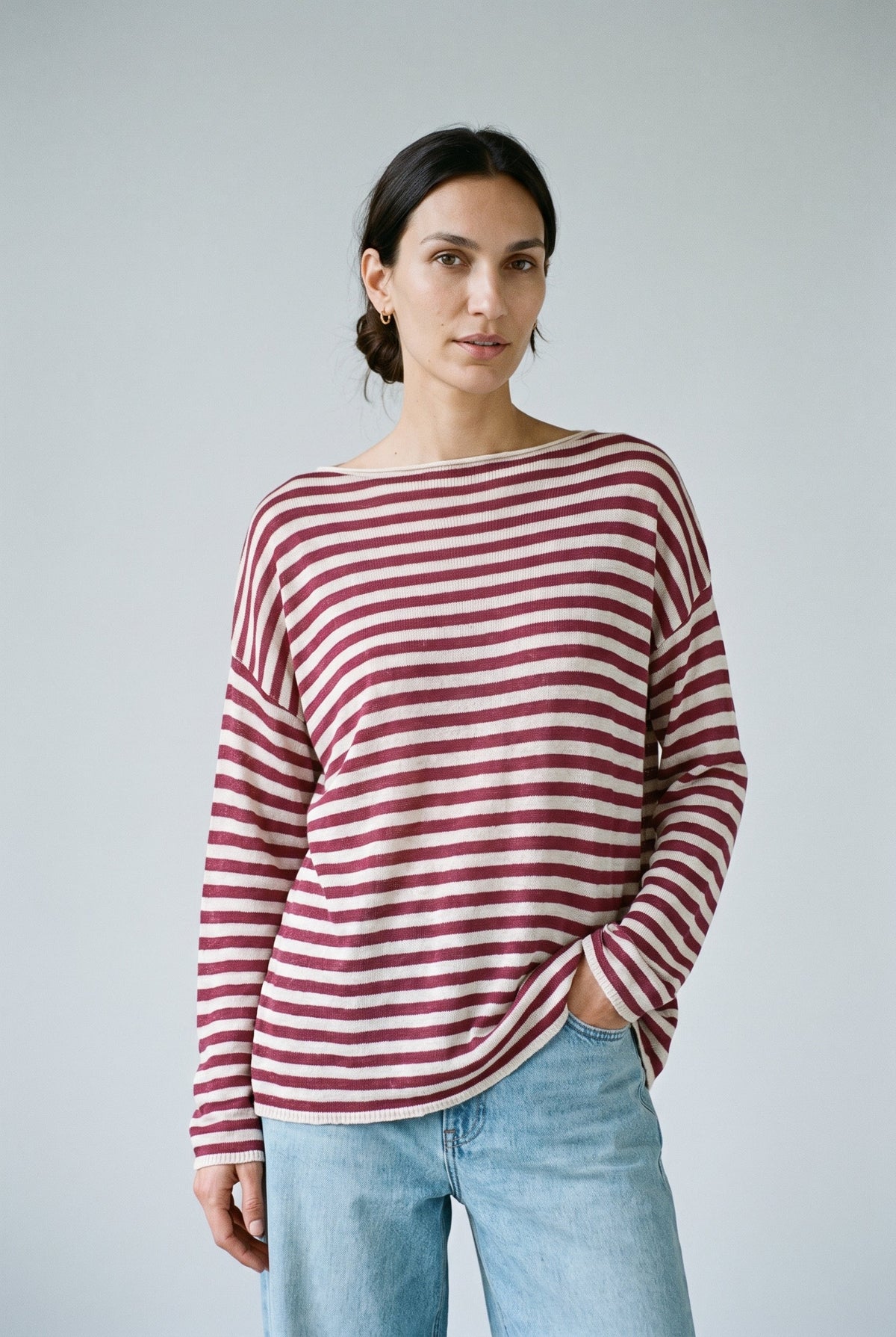 The Longline Tee – Stripes audrey