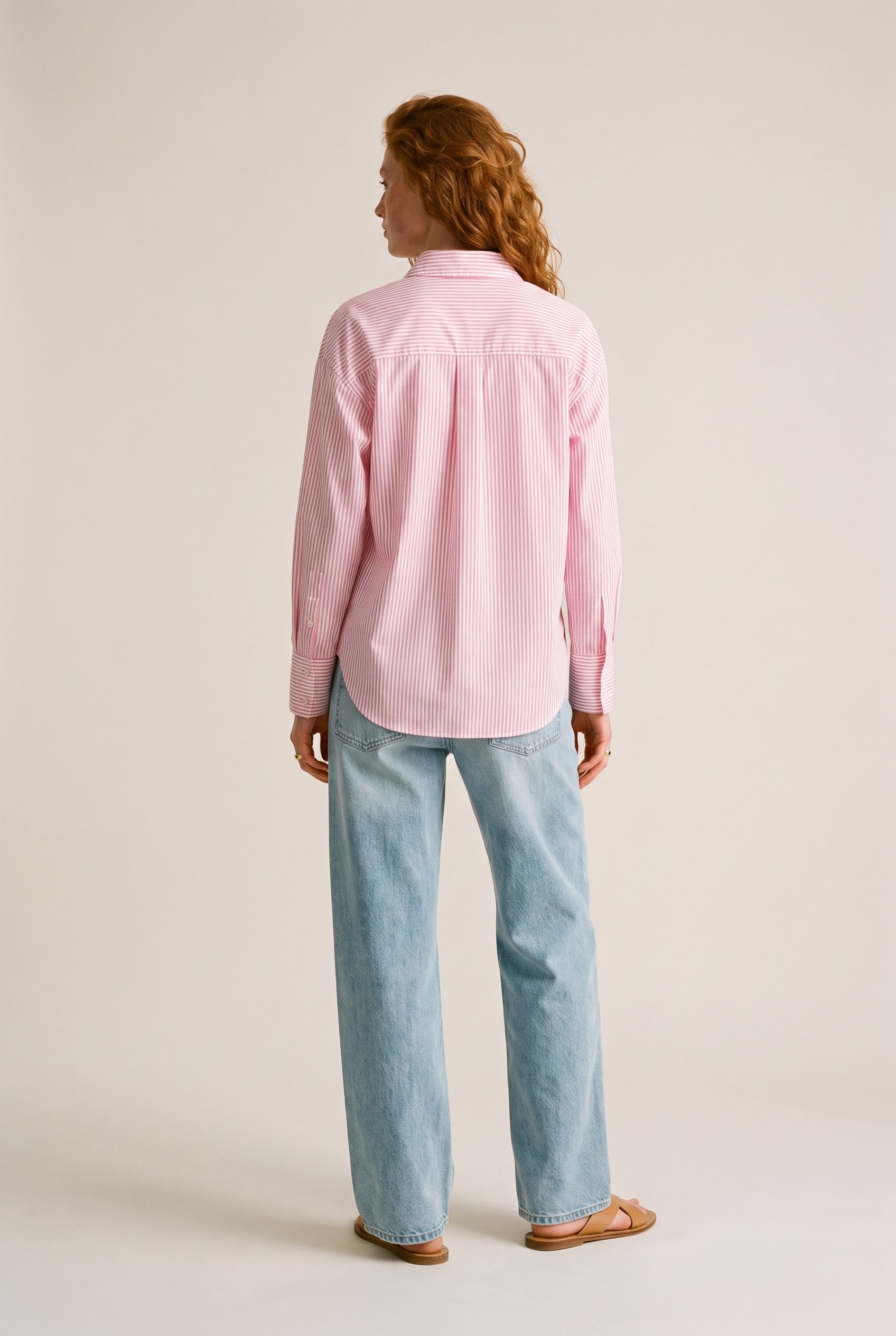 Relaxed Striped Button-Up Shirt