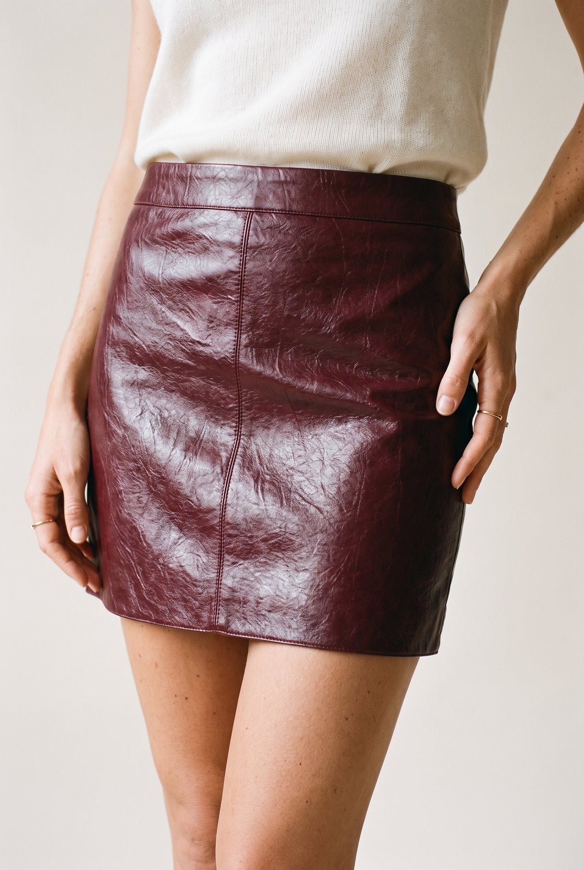 Faux Leather Mini Skirt ALTAR