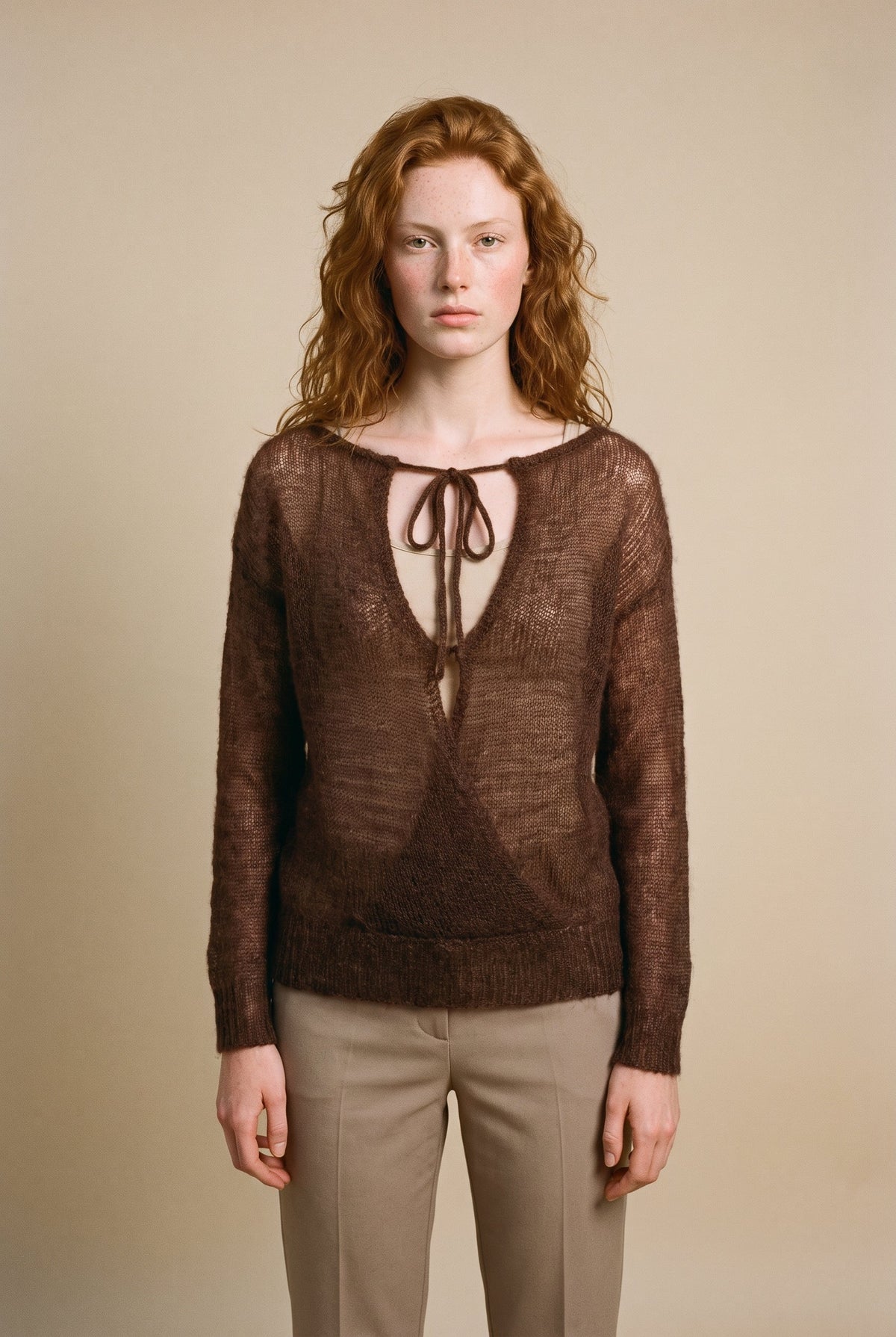 Sheer Lace Bow Back Top ALTAR