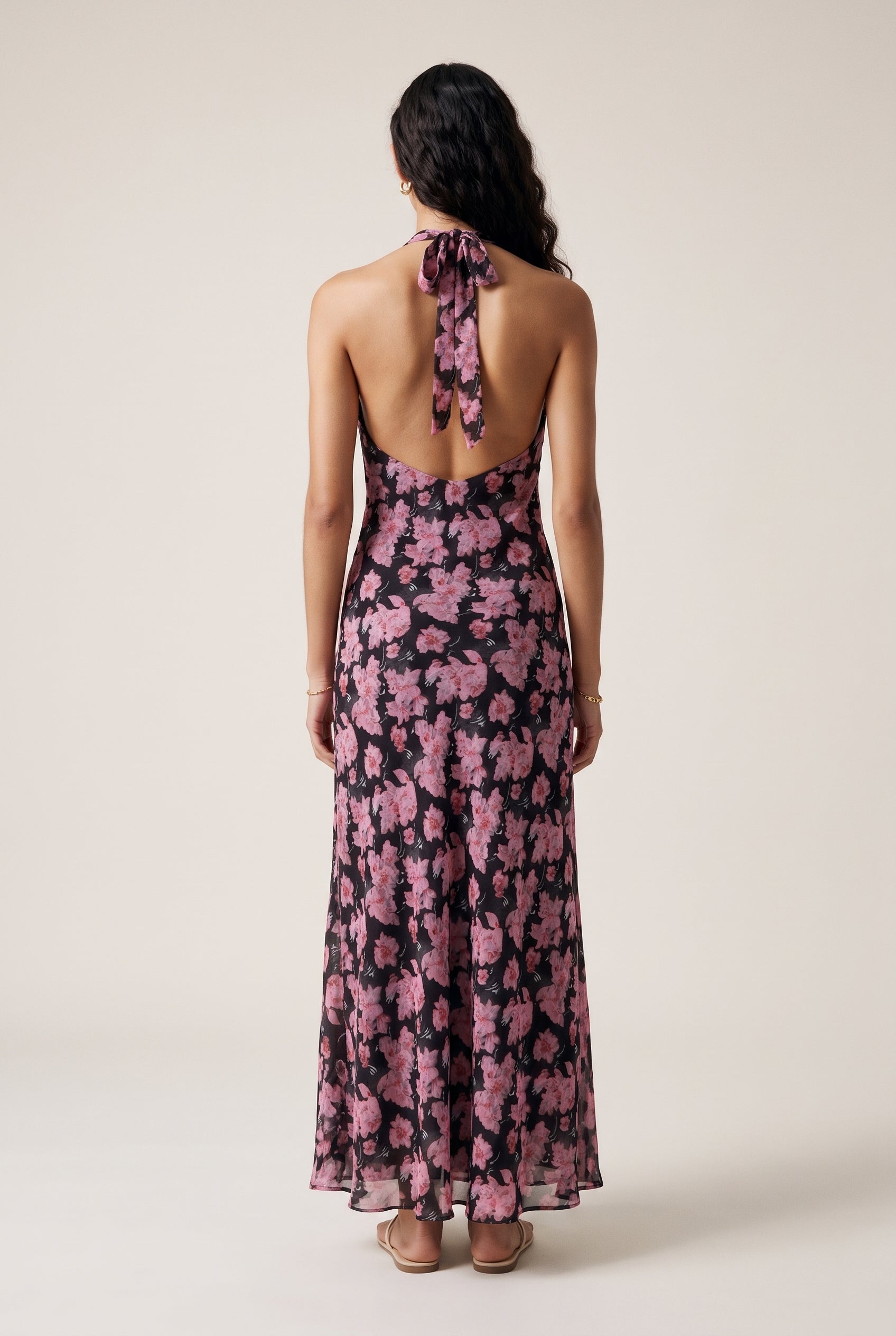 Floral Halter Maxi Dress