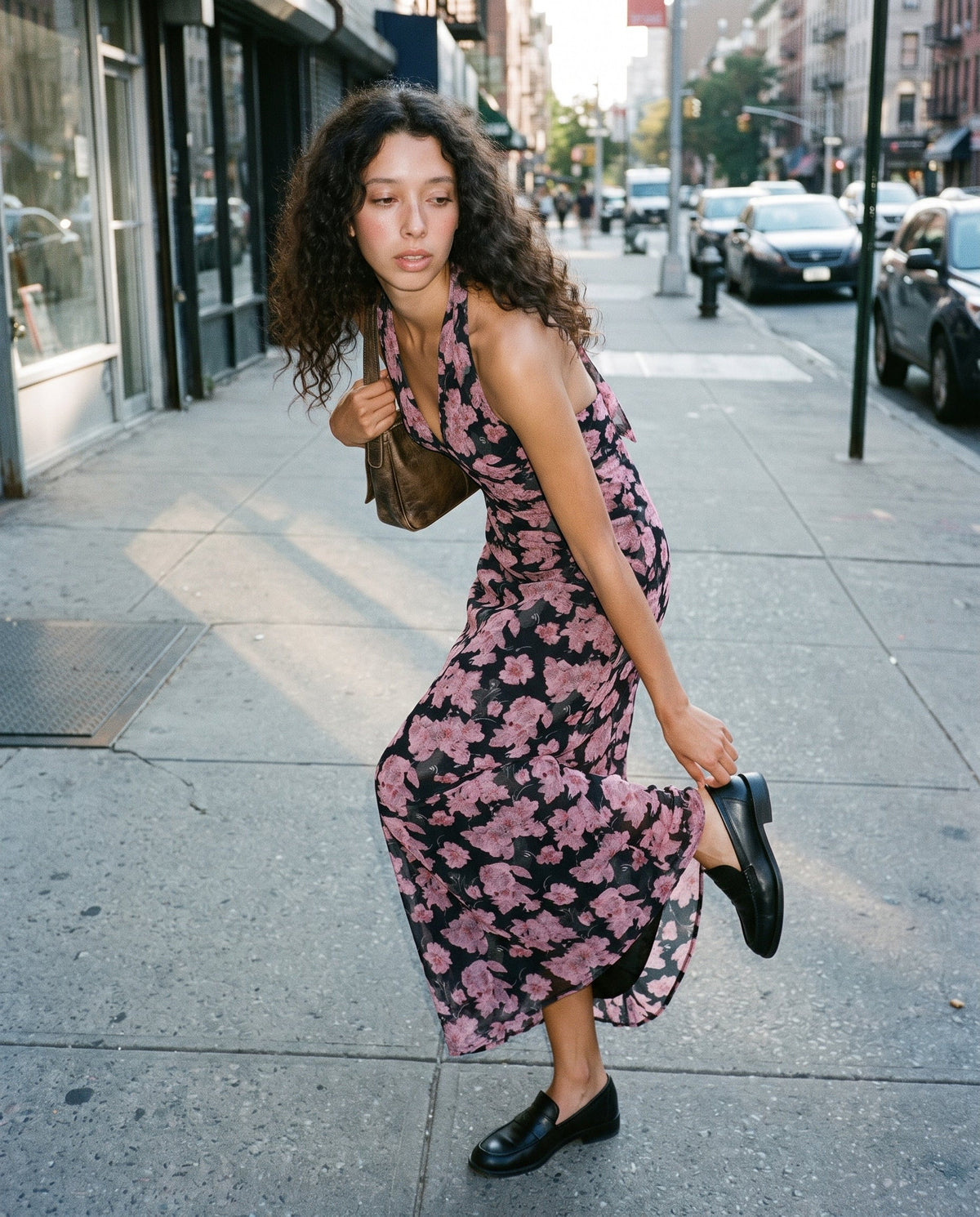 Floral Halter Maxi Dress COCA