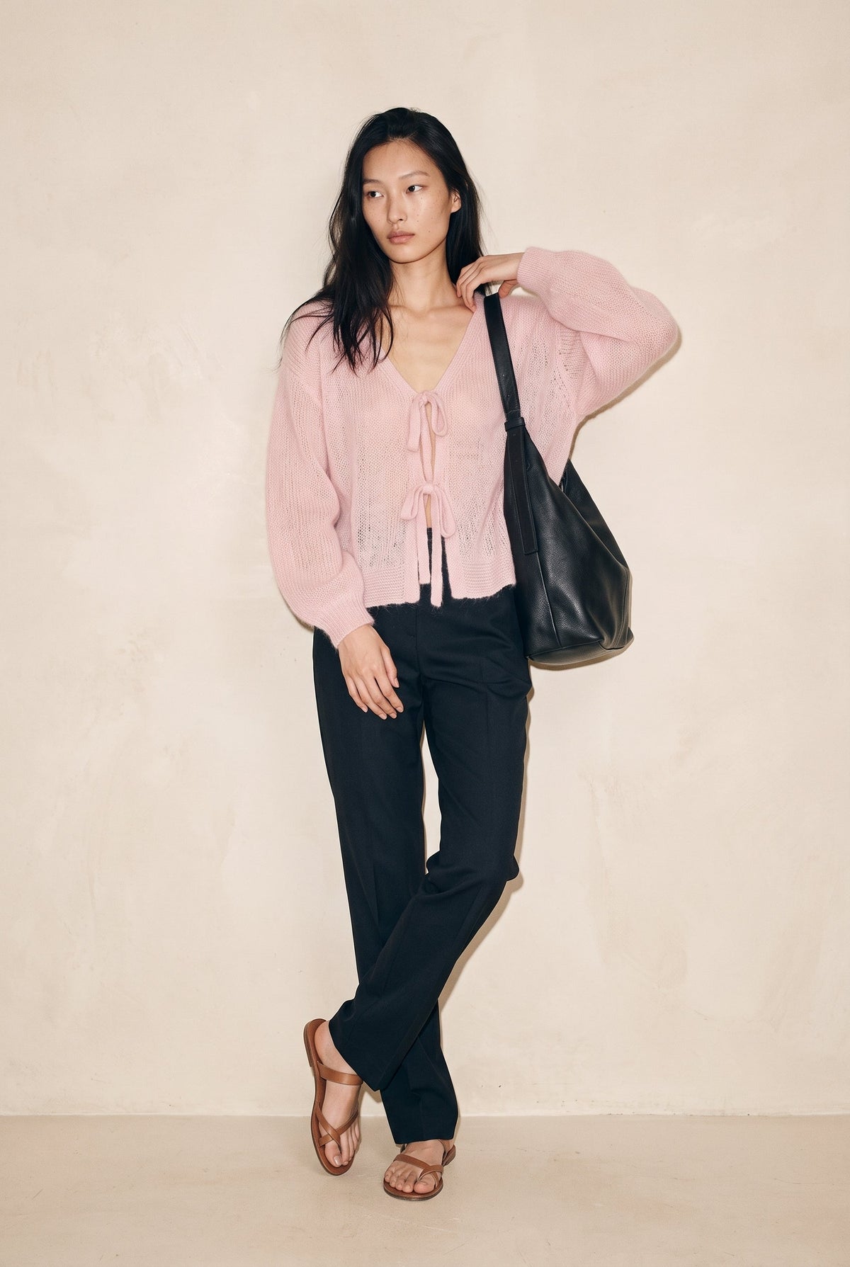 Wool Mohair Blend Soft Knit Cardigan 29 28