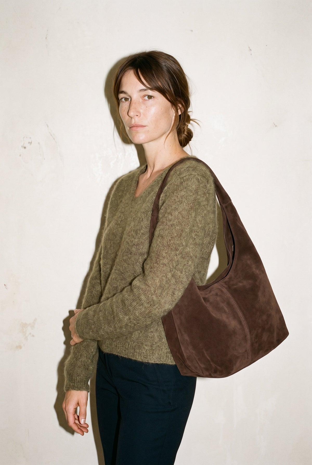Cashmere Mulberry Silk and Wool Blend Elevated Vneck Sweater ALTAR