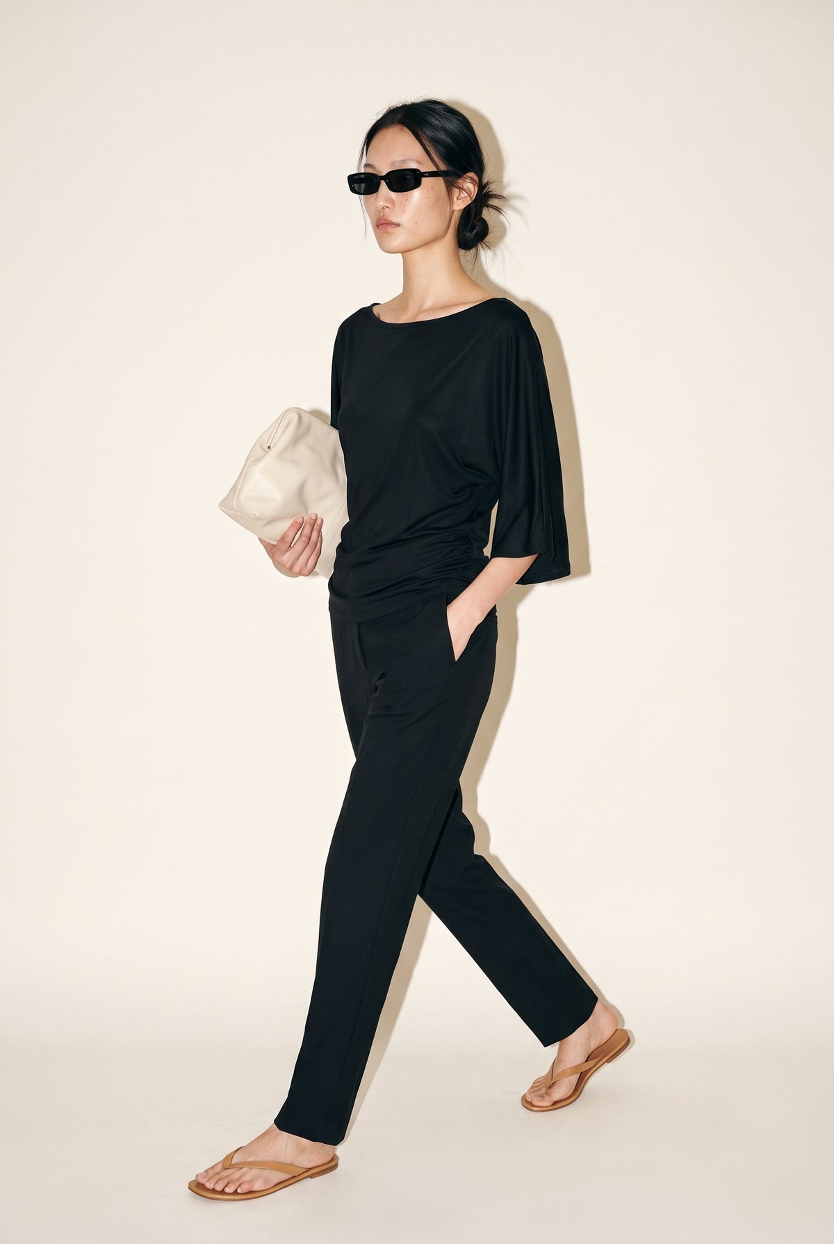 Anouk Fitted Tee Black Medium Slow High