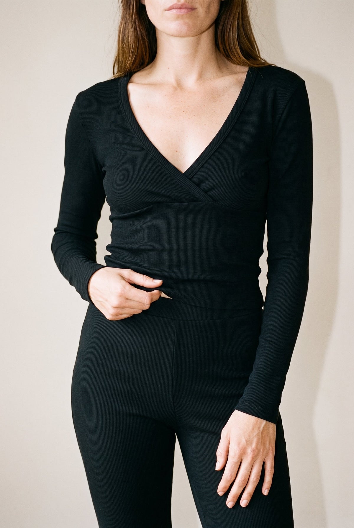 Manon Cropped Long Sleeve Top Slow High