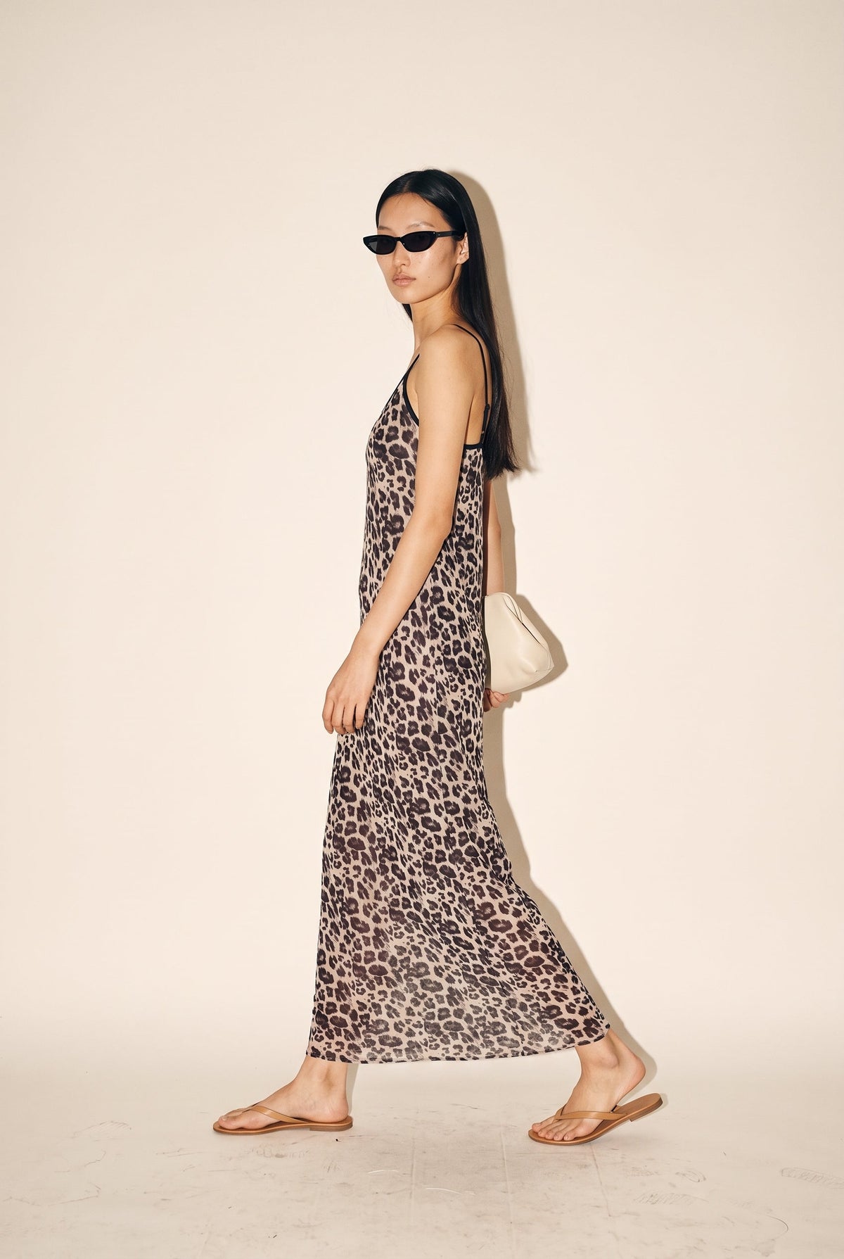 90's Leopard Midi Dress Slow High