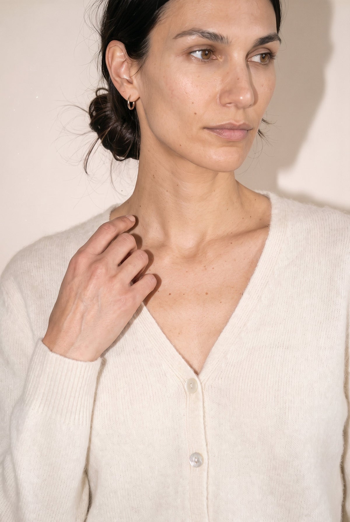 Cashmere Mulberry Silk and Wool Blend Elevated Cardigan Slow High