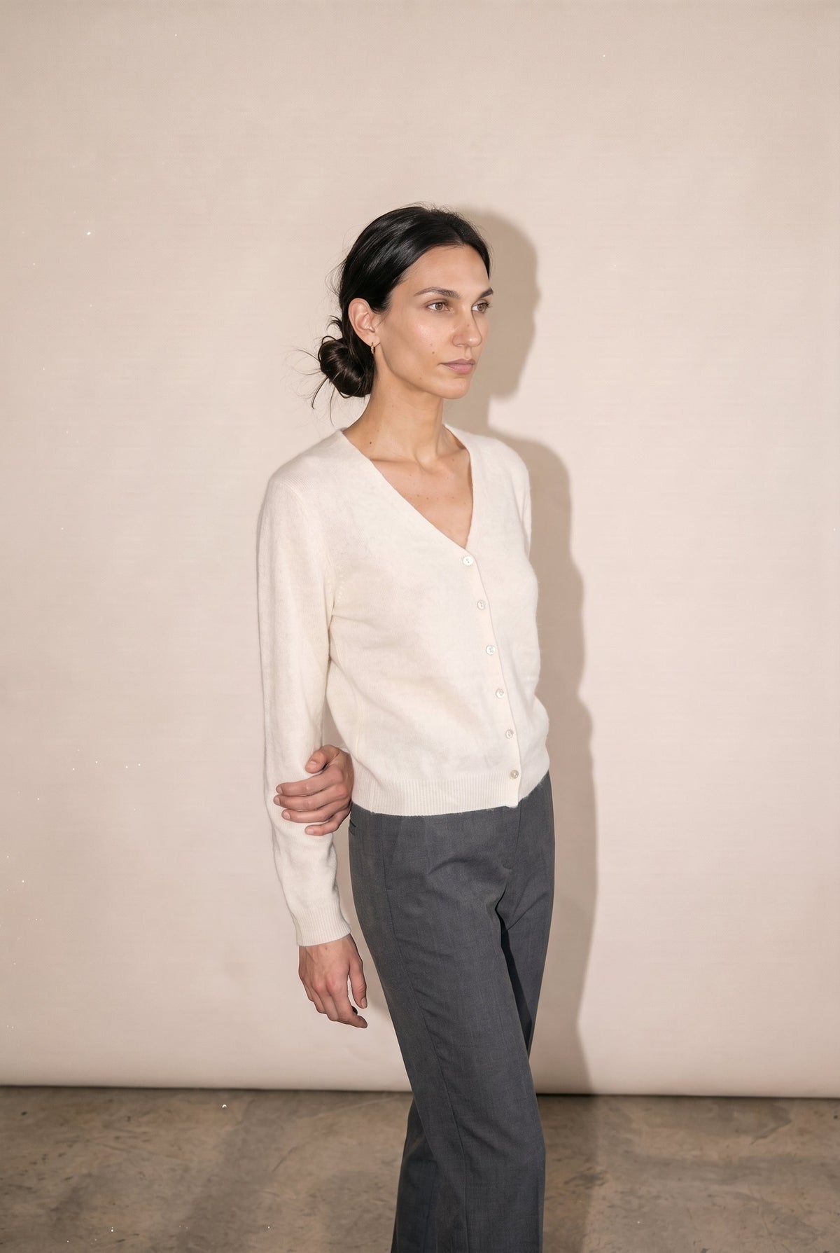 Cashmere Mulberry Silk and Wool Blend Elevated Cardigan Slow High