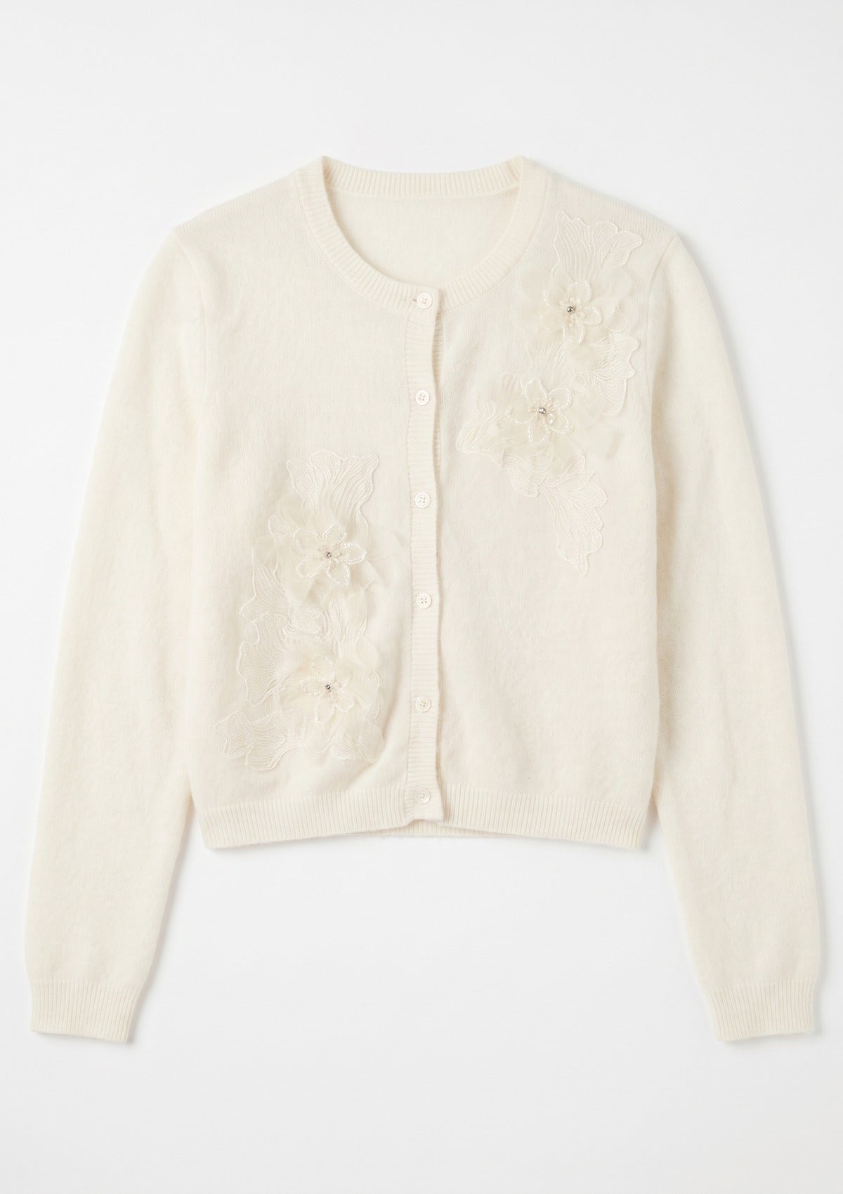Delphine Soft Knit Cardigan Beige — 067866