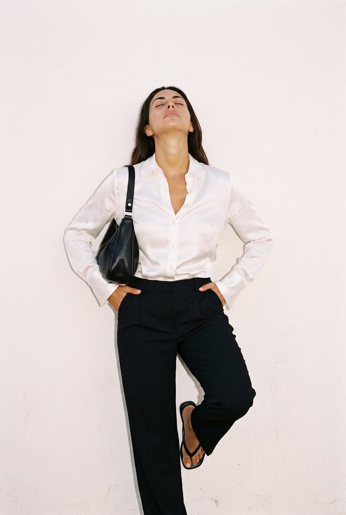 Isla Polished Button-Up Blouse COCA
