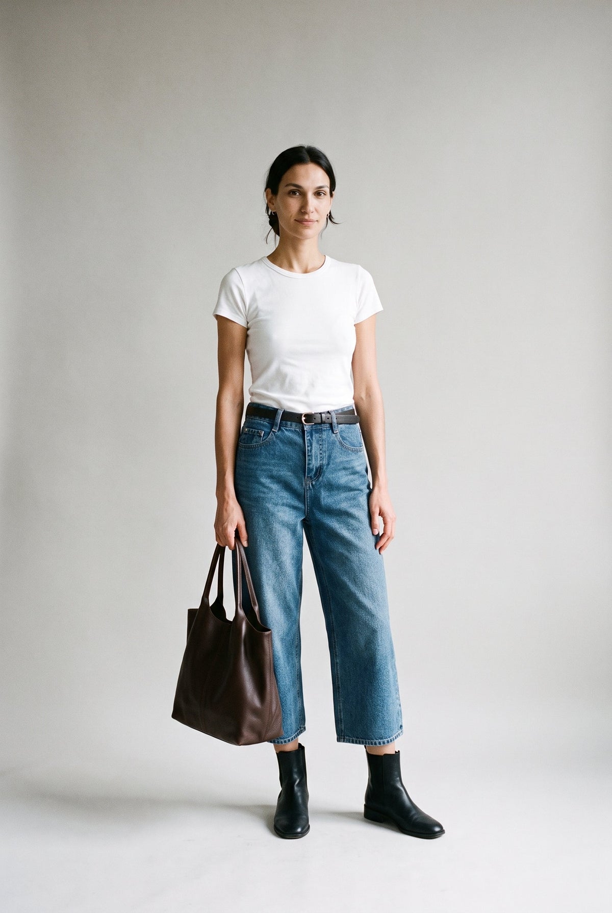 Ember High-Rise Wide Leg Denim Culotte COCA
