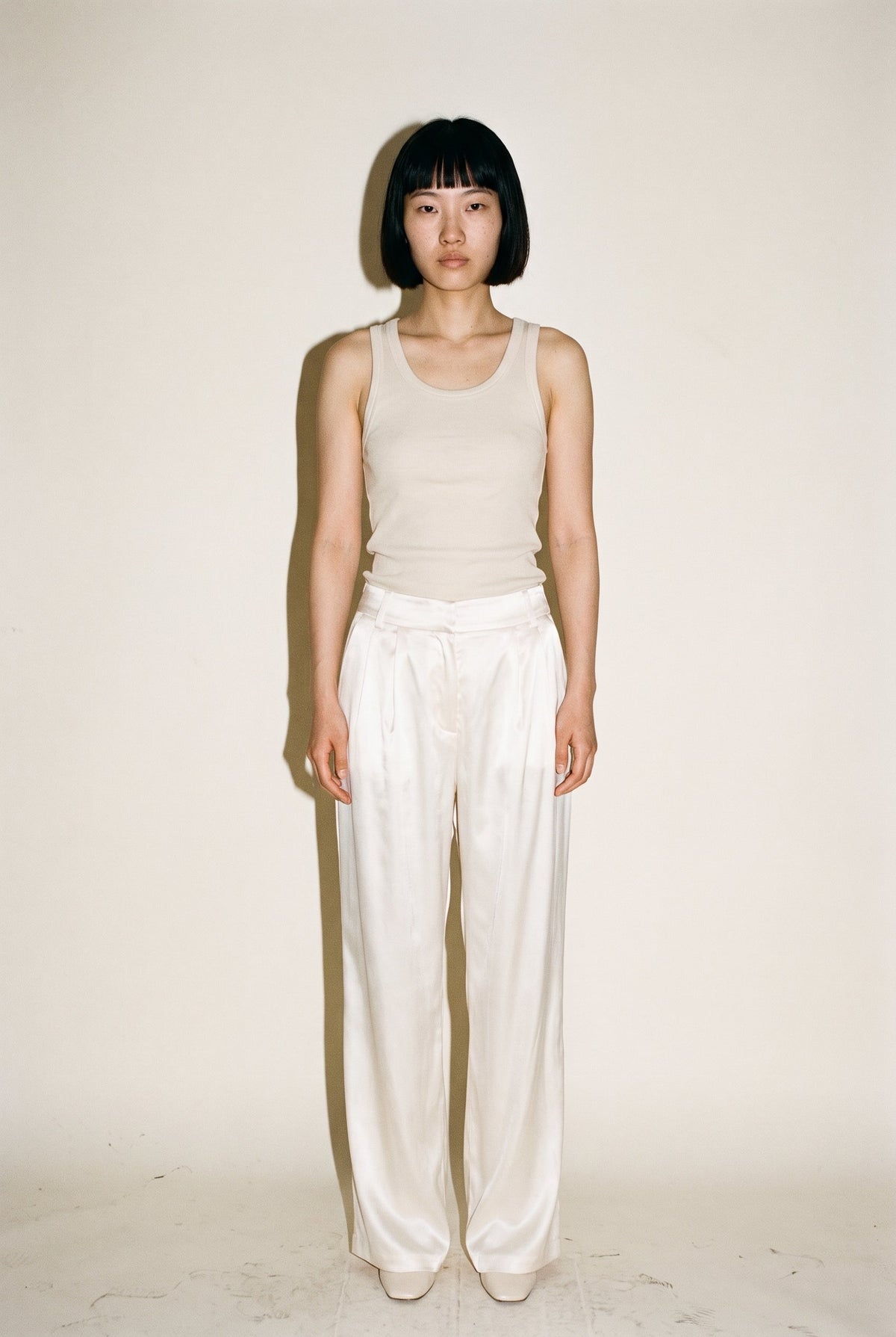 Luxe Satin Pants Blue Blush