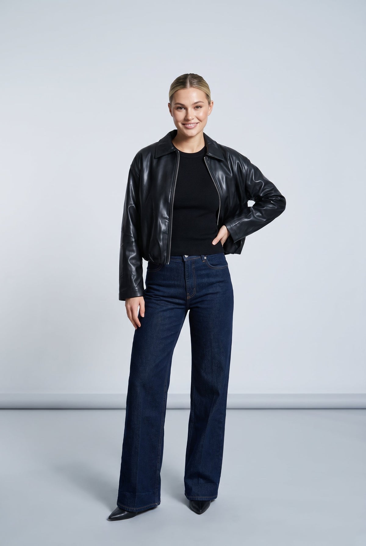 Vegan Leather Bomber Jacket Naked Zebra