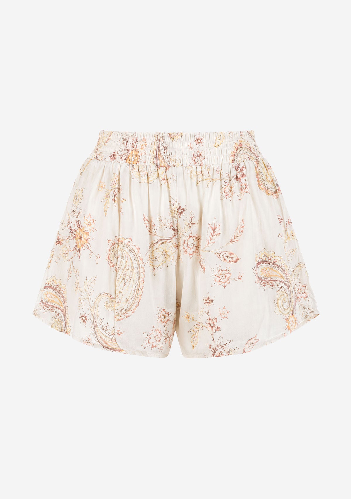 Pleated Print Detail Shorts Print