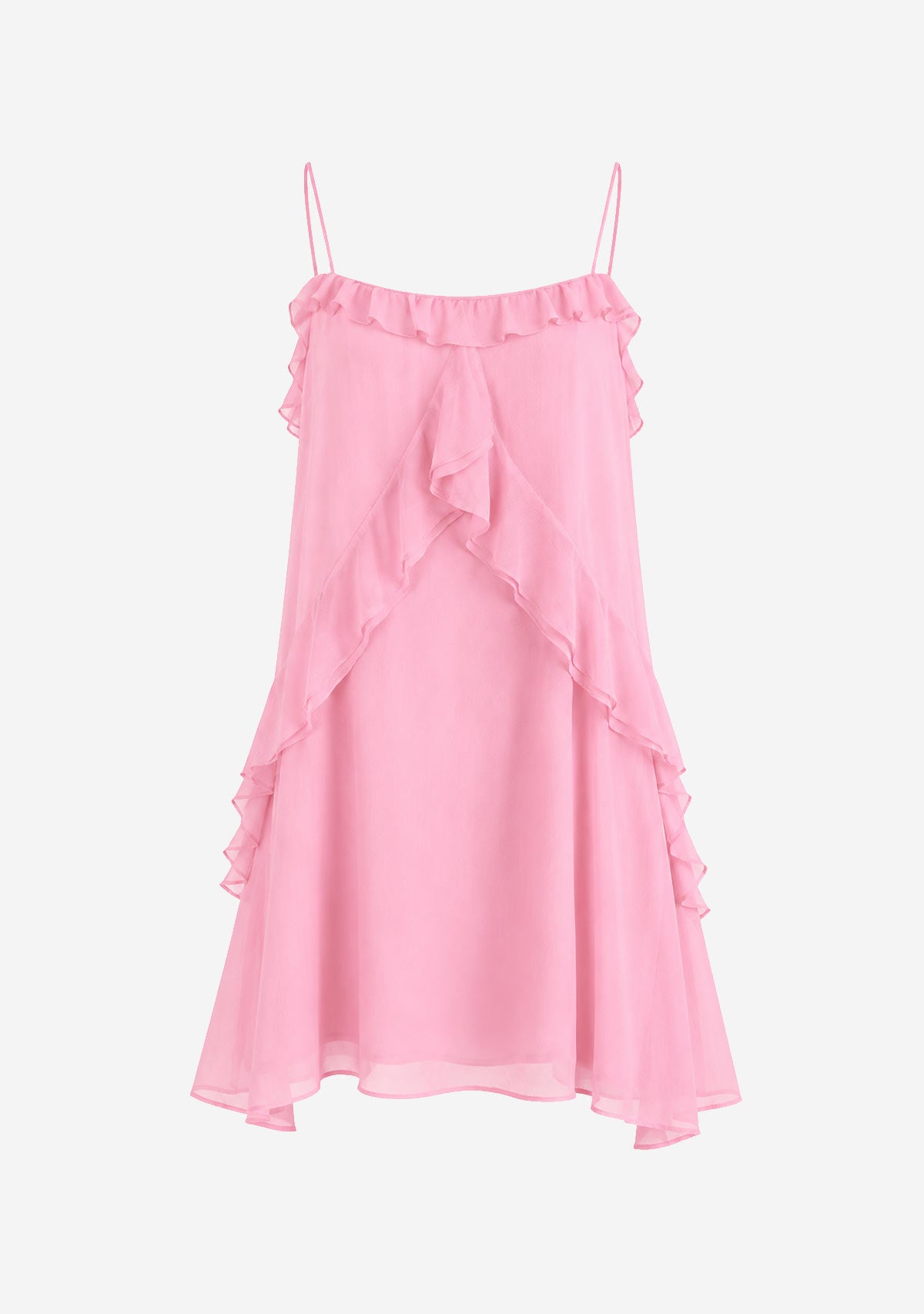 Soft Gathered Dress Pink