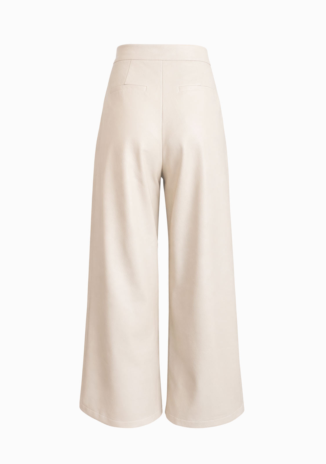 Pantalon tailleur à jambes larges beige