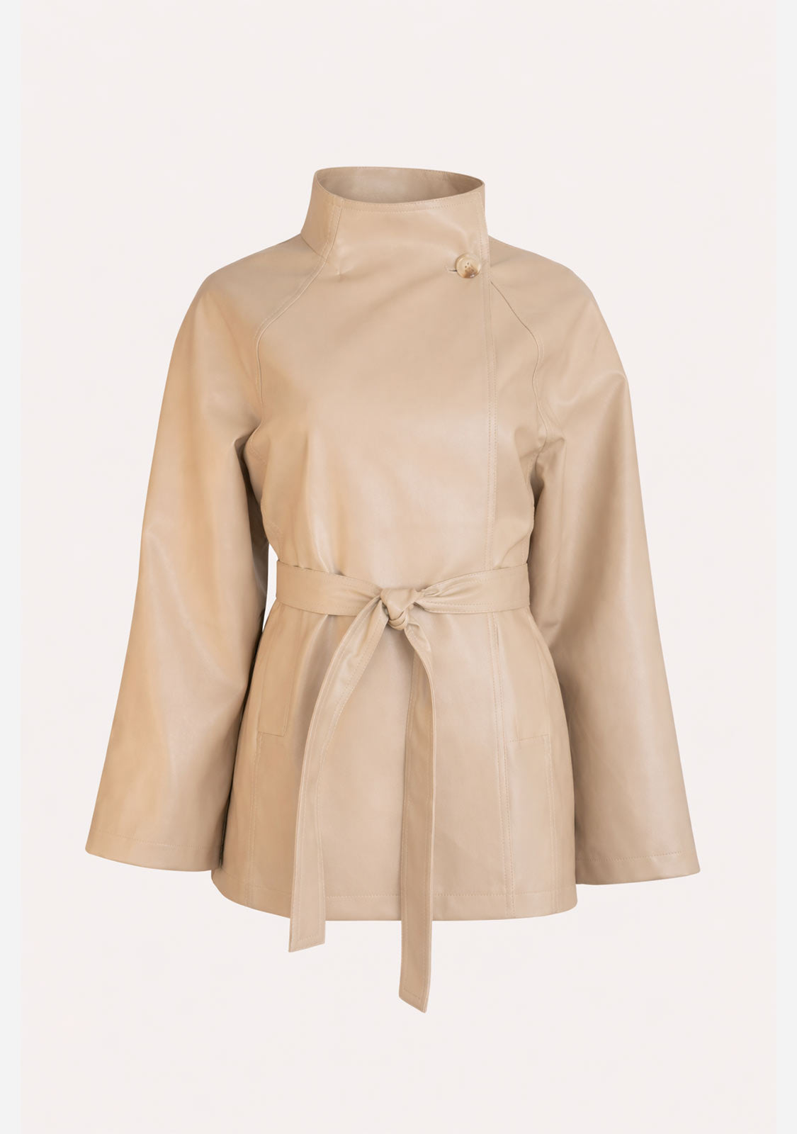 Wrap Belt Jacket Beige
