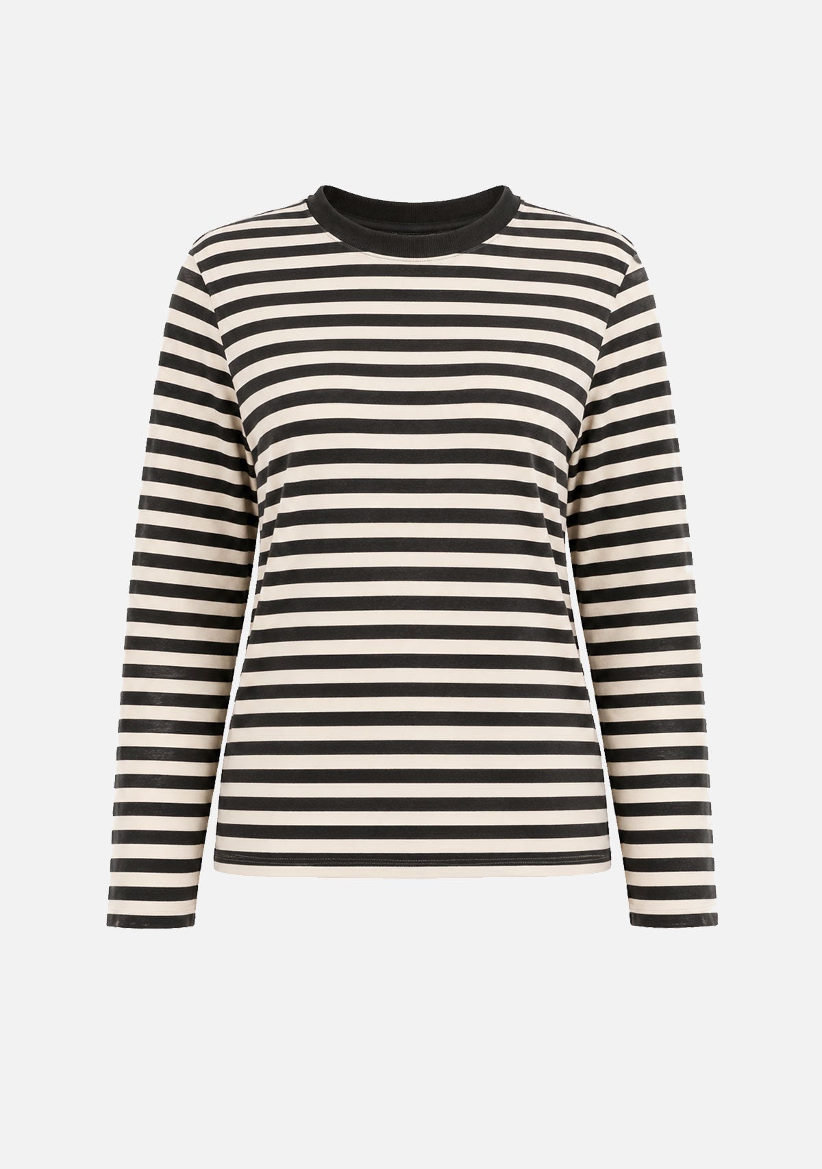 Cropped Longline Tee – Stripes COCA