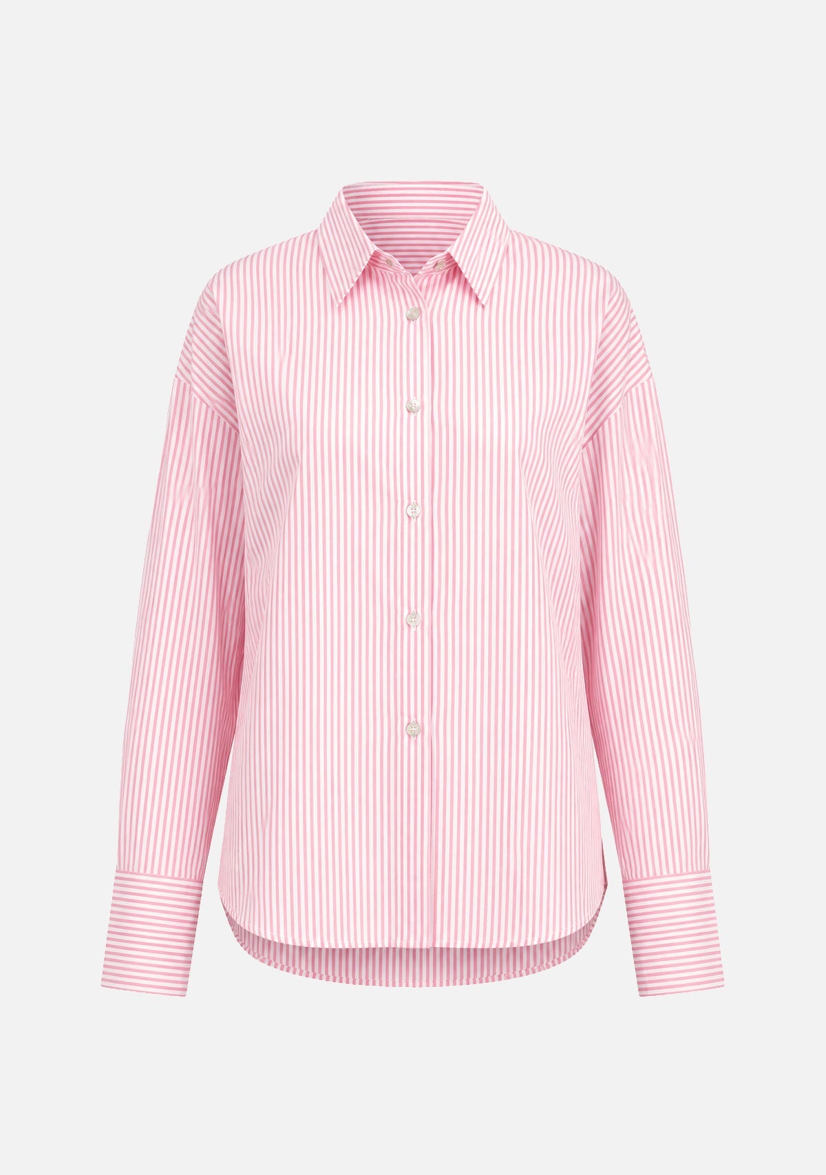 Relaxed Striped Button-Up Shirt COCA