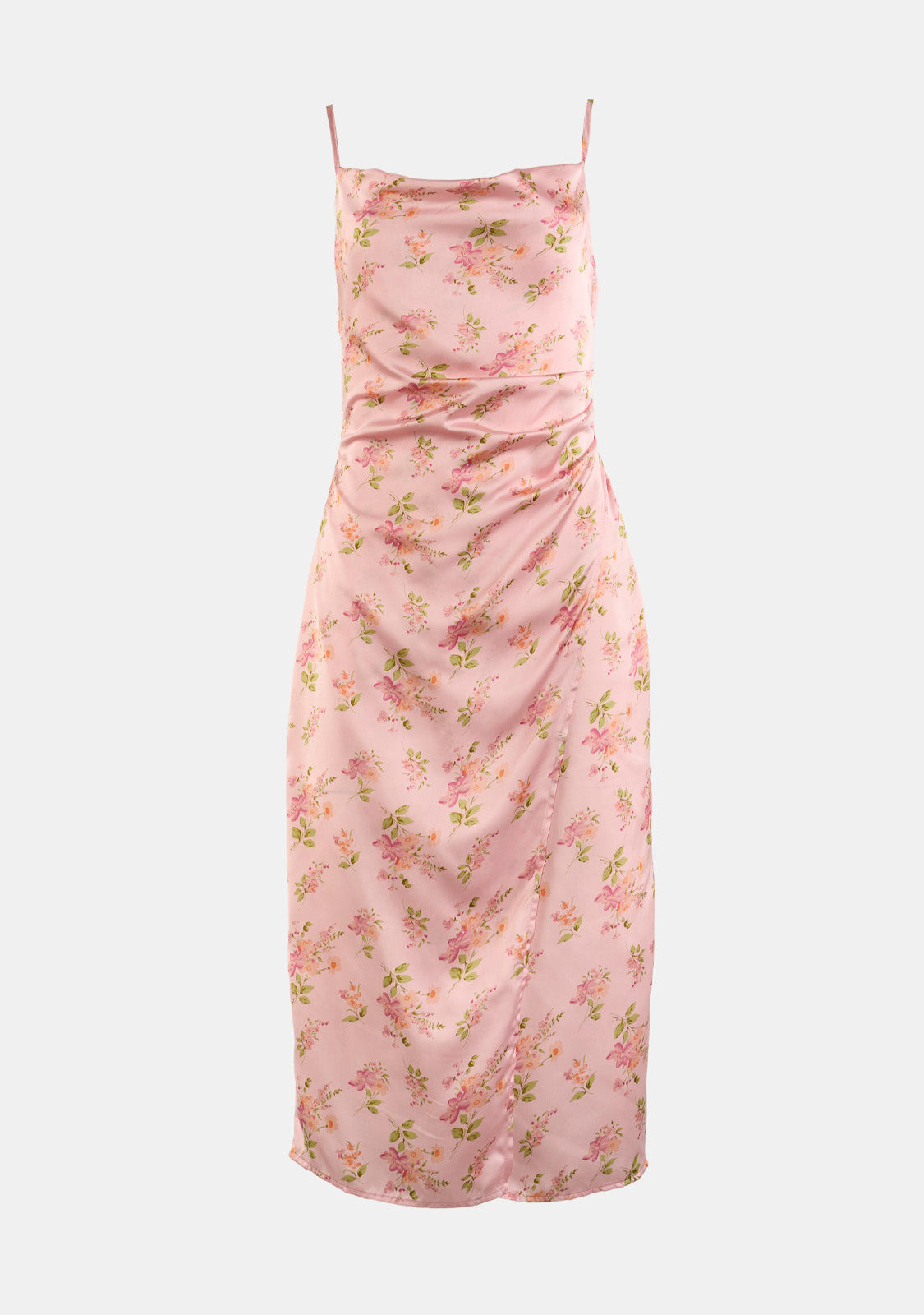 Floral Midi Slip Dress Blush Large at The Latest Scoop