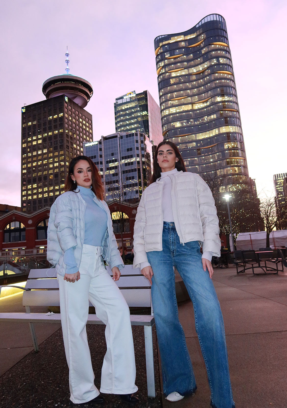 Cropped Puffer Jacket Pink