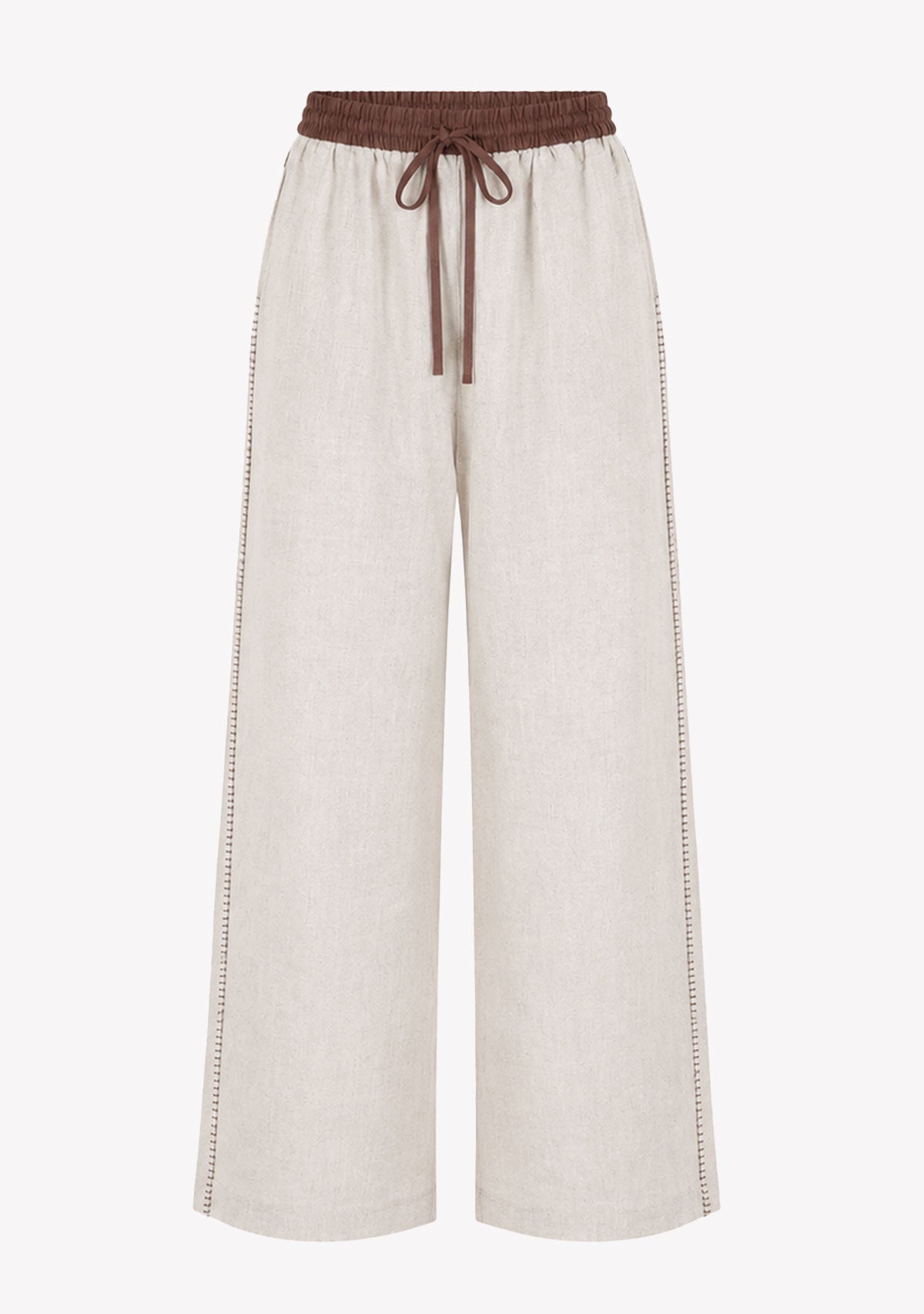 Drawstring Wide Pant Beige COCA